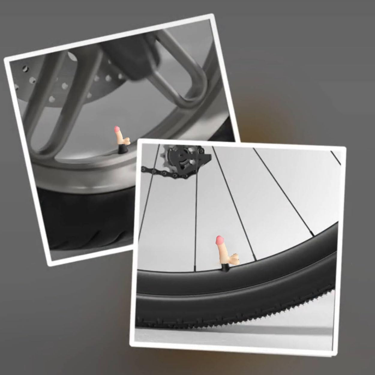 4 Pcs Prank Tire Valve Stem Cap Airtight Dust Proof Cover Universal for Car SUV Bike Trucks and Motorcycles Car Wheel Tire Exterior Accessories Set Y1 - Y4 image number 4