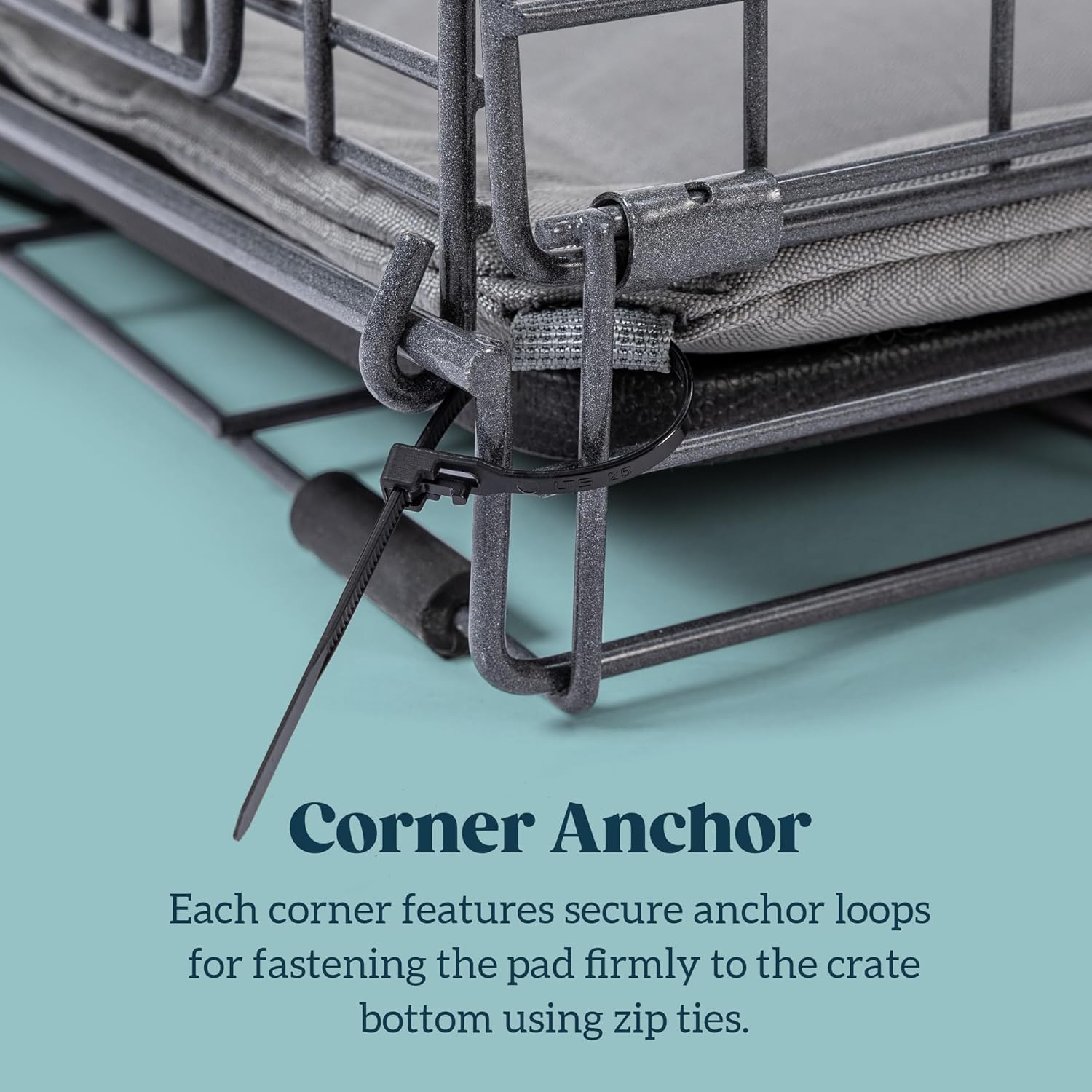 Cybarmour Chew Proof Dog Crate Pad - Outdoor Chew Resistant Dog Bed - Tough - Potable - Machine Washable - Water & Dirt-Resistant - Extra Large Breeds & Fits L 122Cm Crate - 119X74Cm, Limestone image number 1