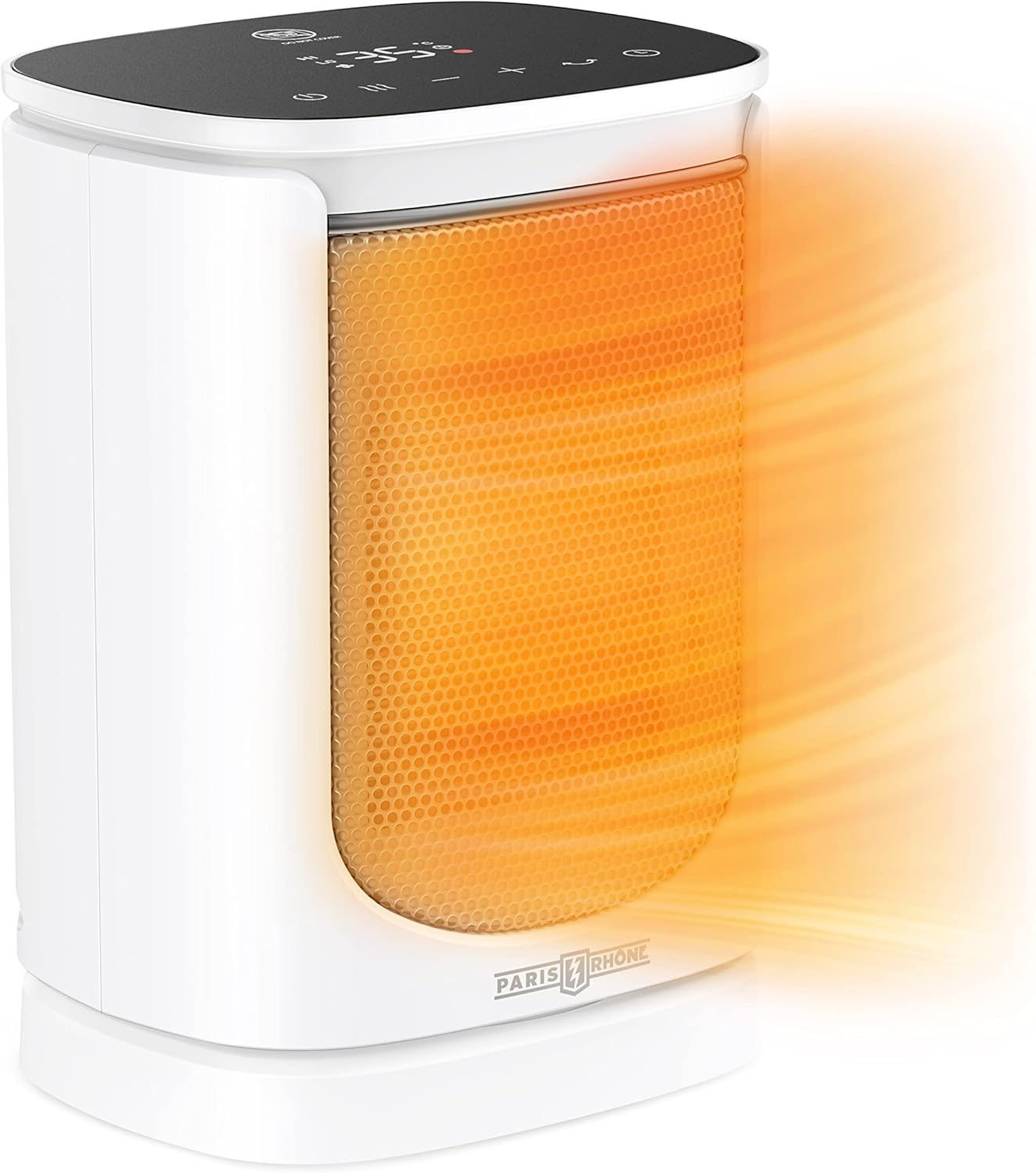 Paris Rh&ocirc;ne Fan Heater, Energy Saving, 2000 W Mini Fan Heater with Automatic Oscillation Thermostat, 12 Hour Timer, 70&deg; Oscillation for Bathroom, Bedroom, Office image number 1