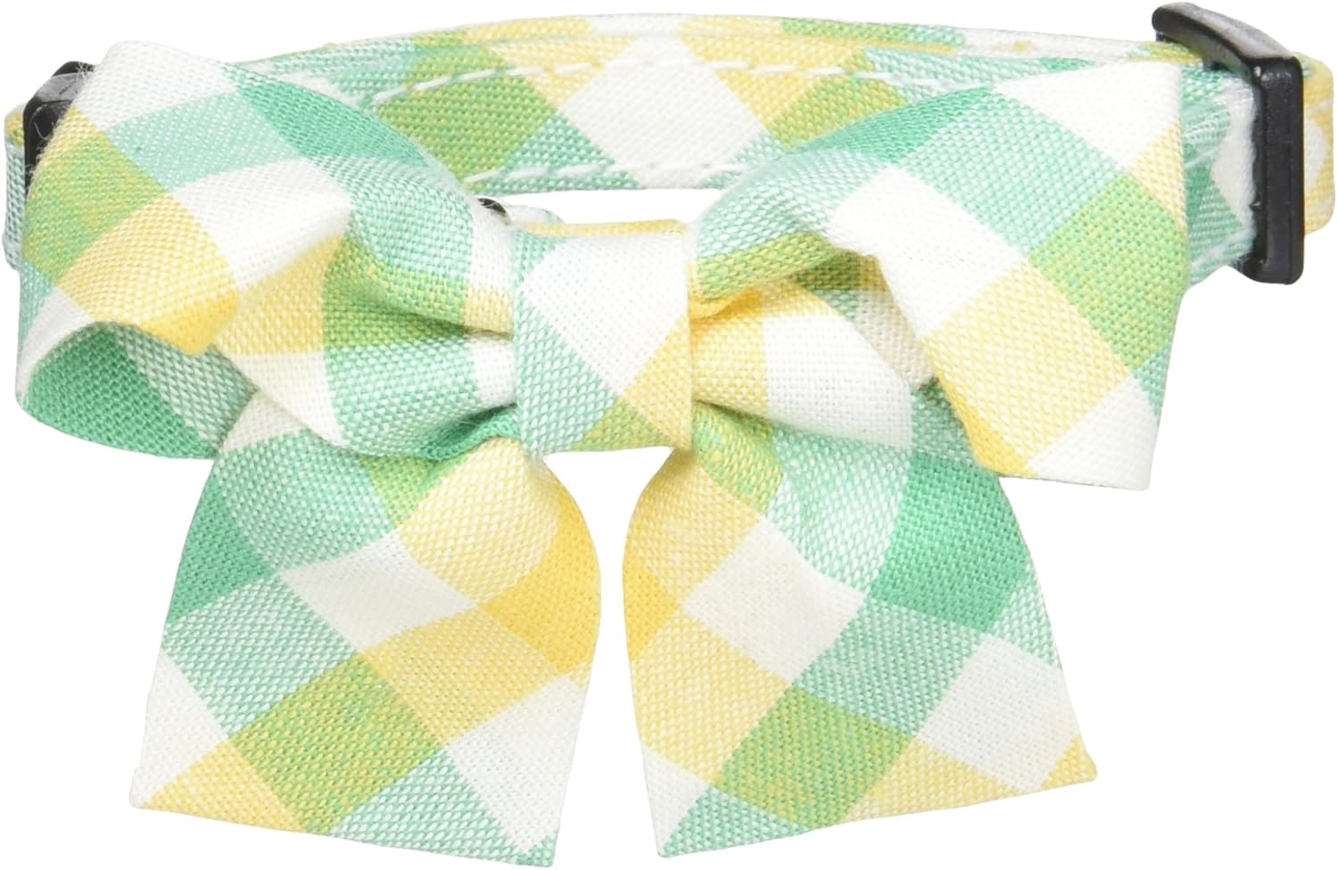 Dog Amo.K Collar Cute Check S-YEL 910030-1