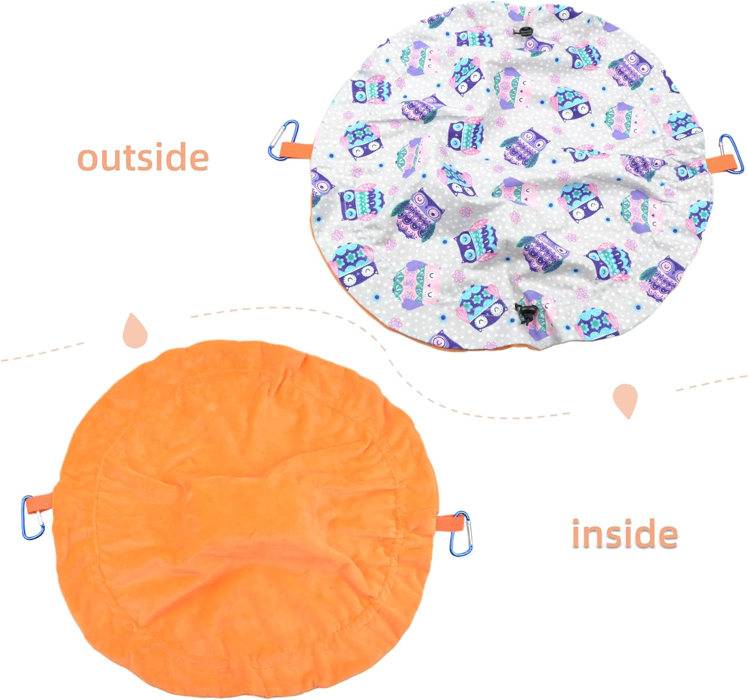 Hanging Sugar Glider Snuggle Sleeping Pouch with Drawstring Design for Pet Glider Small Animals Cage Sleep Bag