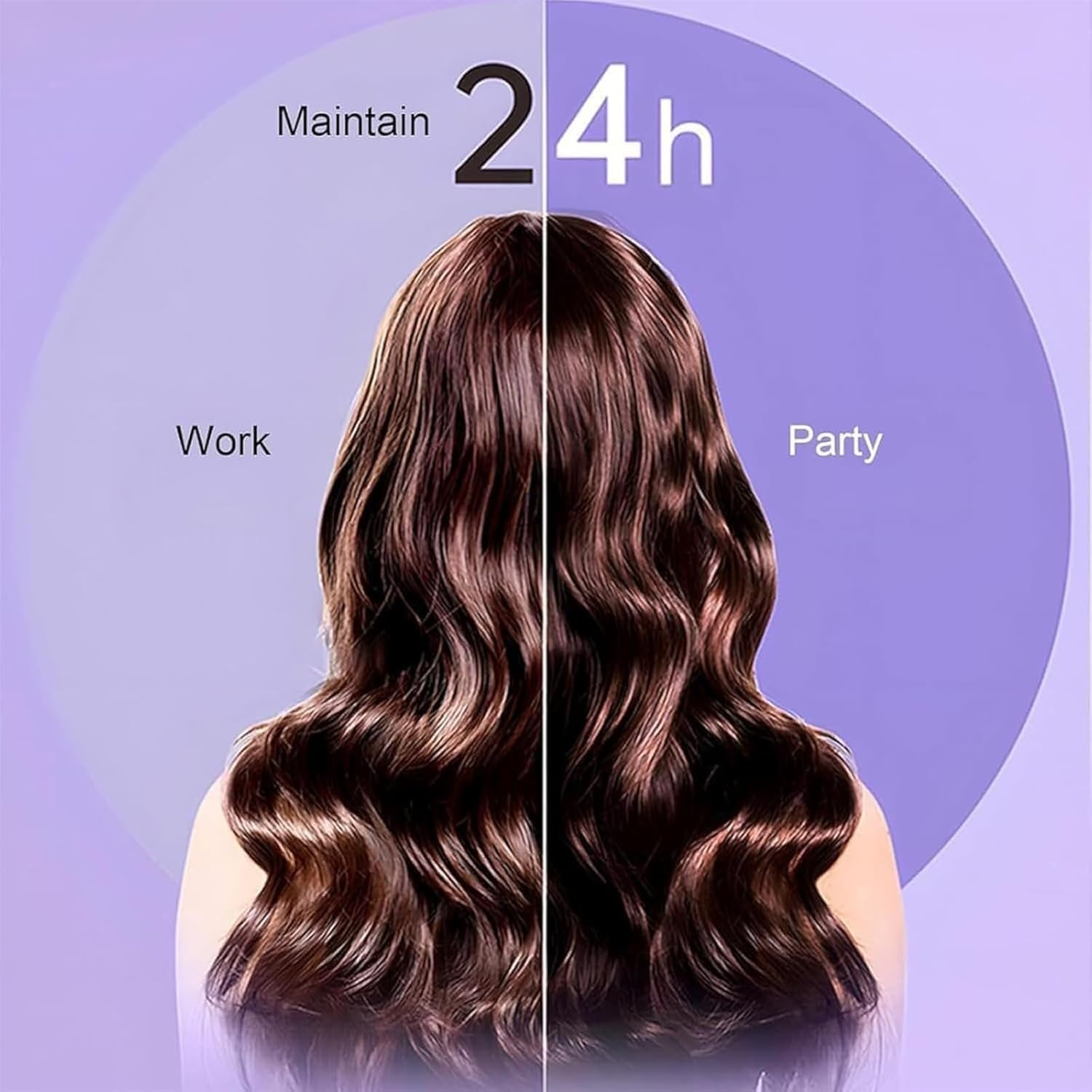 Adagio Auto Hair Curler, Adagio Auto Curler Autocurler, Anti-Tangle Rotating Curling Wand with Anti-Scalding, Temperatures Adjustable, Ceramic Coating (1 Pcs*Pink) image number 6