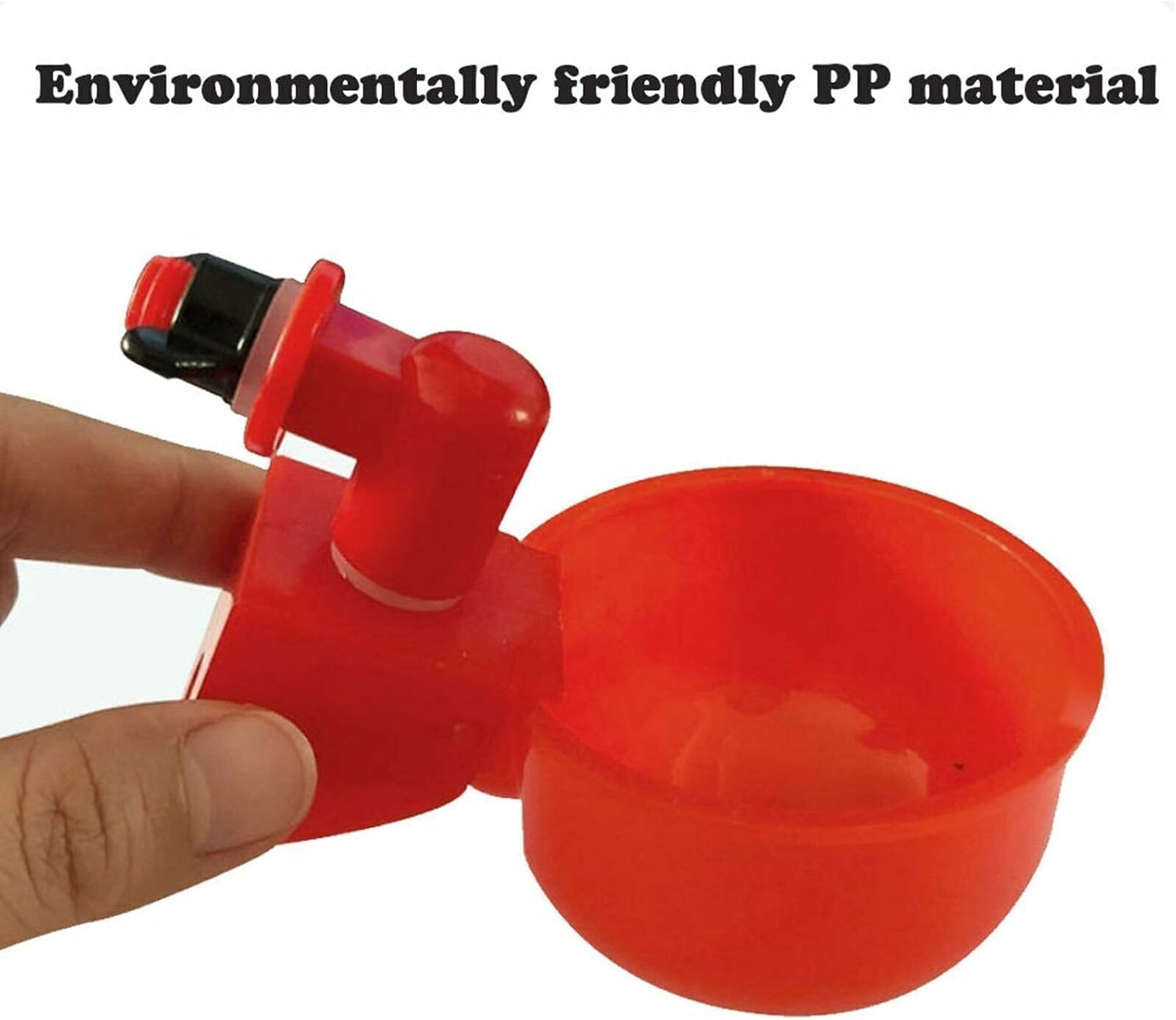 Tootoo 1-15PCS Automatic Chicken Water Cup Waterer Poultry Drinking Bowl Feeder Drinker (15Pcs_Red(Diam:6Cm)) image number 6