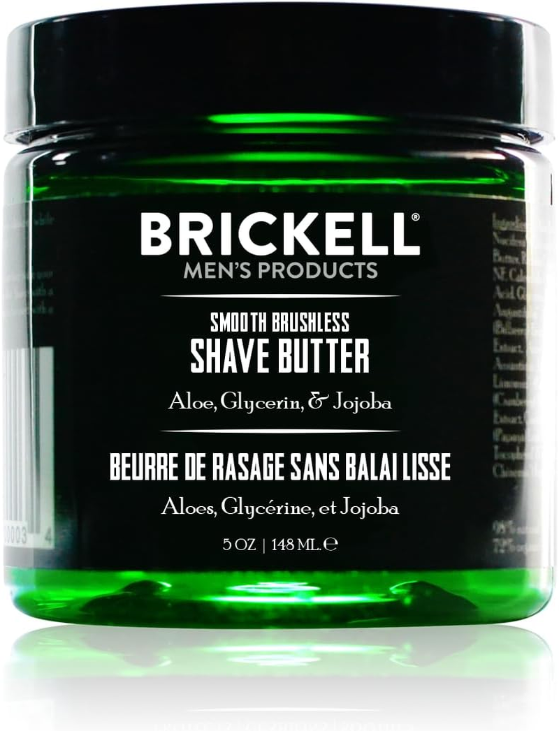 Brickell Men'S Smooth Brushless Shave Butter for Men, Natural and Organic Smooth Shaving Lotion to Fight Nicks, Cuts and Razor Burn, 5 Ounce, Scented image number 3