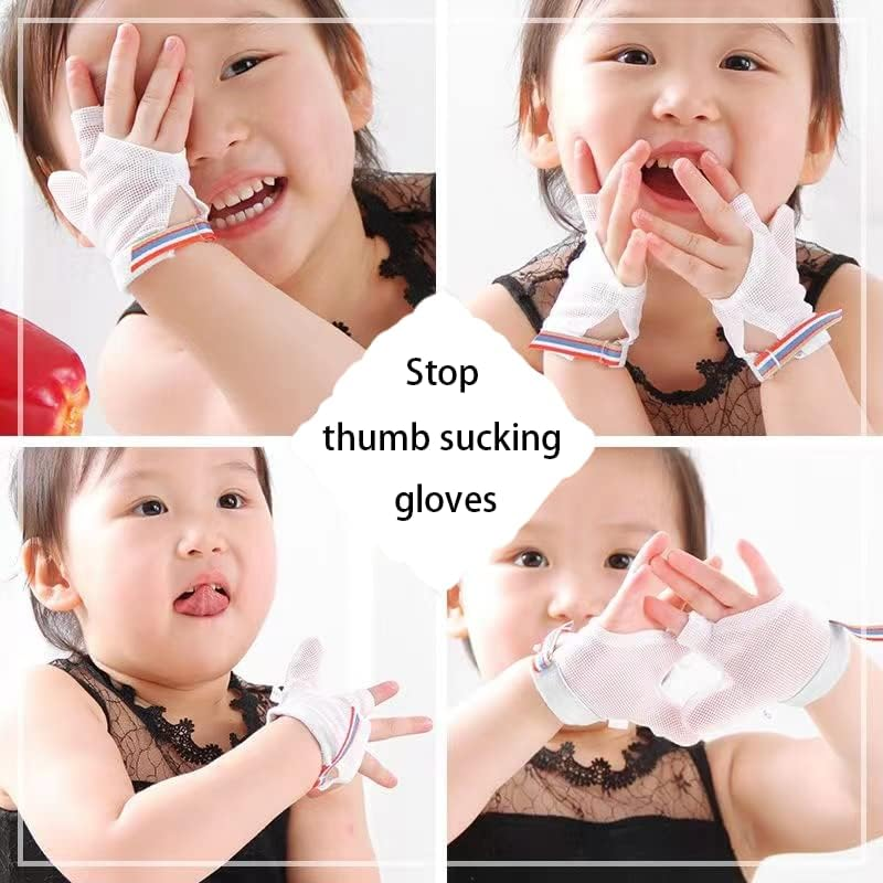 Cloverhome Thumb Sucking Stop for Kids Baby Thumb Sucking Guard Gloves Finger Sucking Stop Guard anti Thumb Sucking Gloves(L) - L image number 4