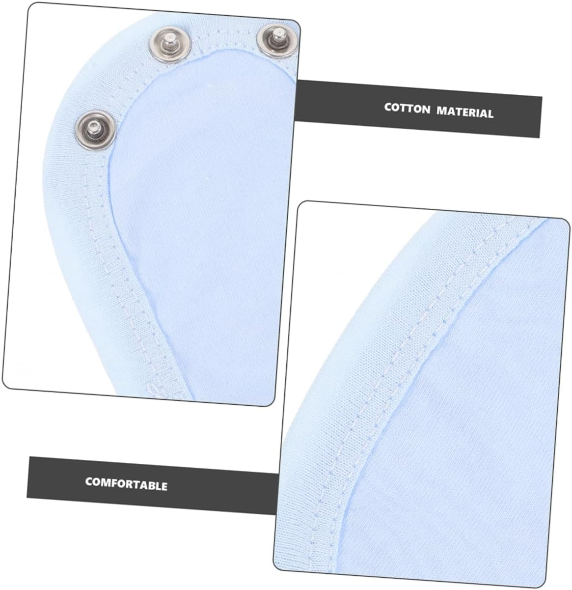 Healeved 8Pcs Cotton Muslin Newborn Hoodie Extensions Bodysuit Extender Snap for Boys Girls image number 2