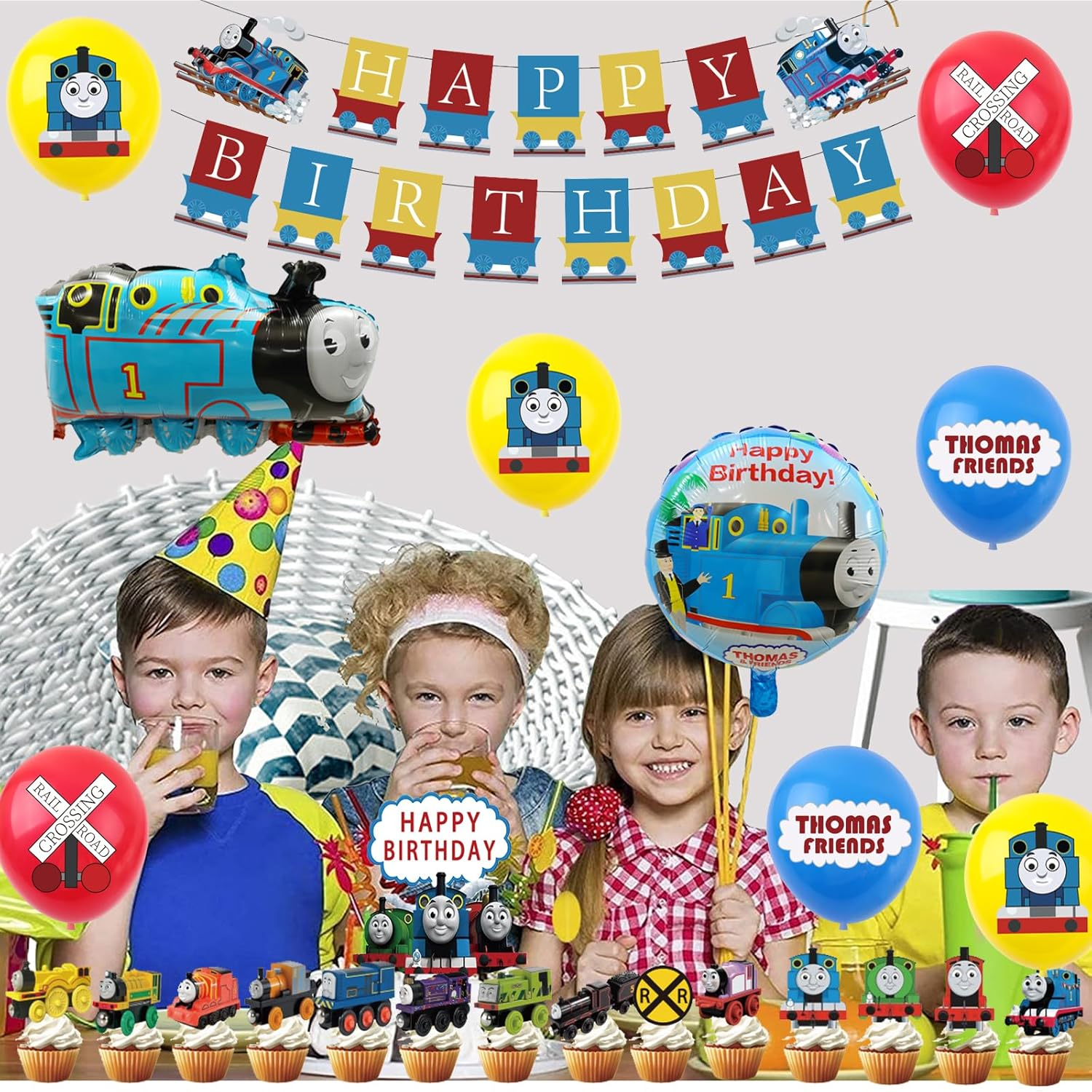 Thomas Locomotive Birthday Decoration Thomas Children'S Birthday Decoration Thomas Train Decoration Birthday Thomas Balloons Decoration Thomas Train Balloons Birthday Thomas Cake Decoration Thomas Birthday Banner