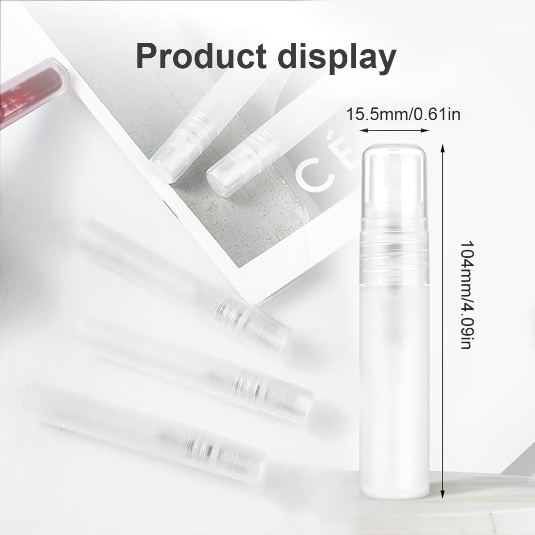 SIRLOMU 6 Pieces Plastic Perfume Refill Bottle, Portable Mini Perfume Spray Bottle, Empty Perfume Sample Bottle for Outdoor Travel (8Ml) image number 5