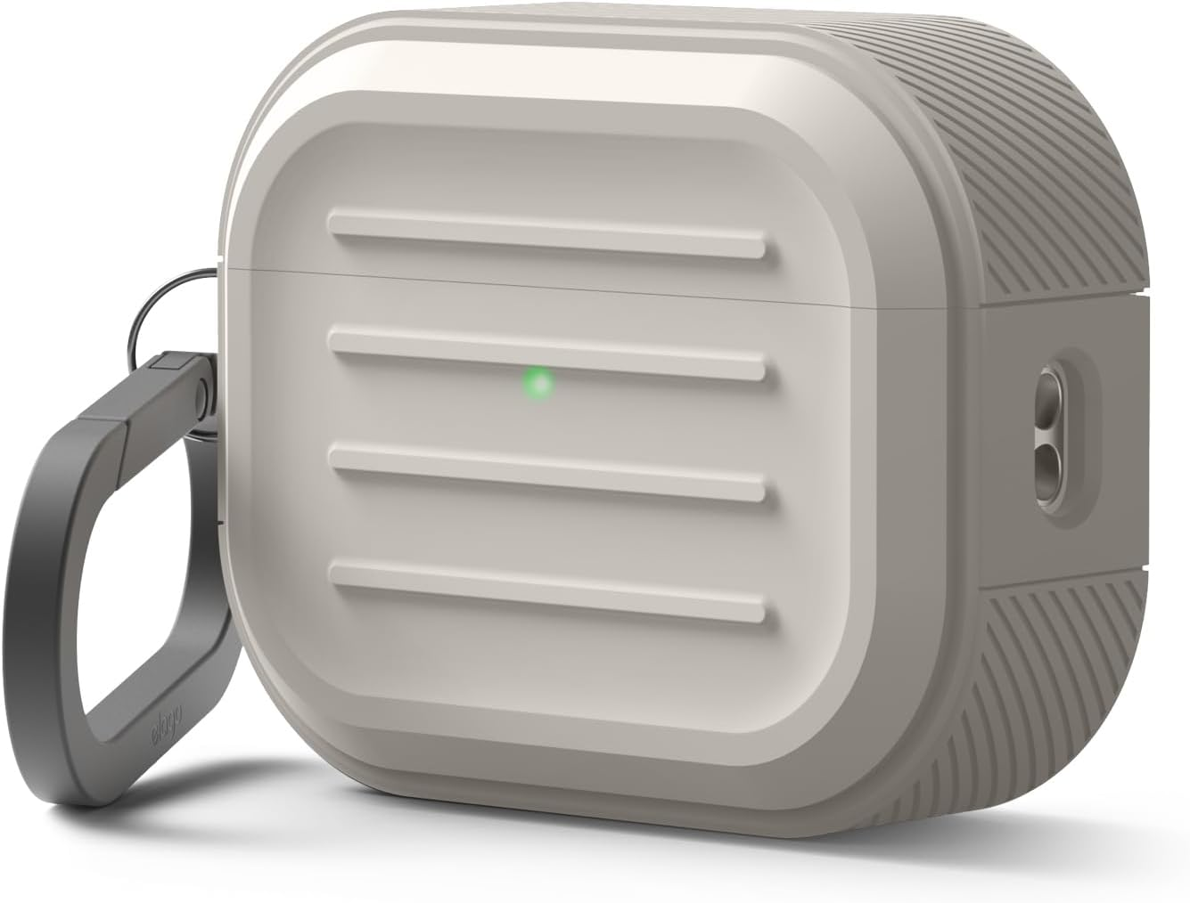 Elago Armor Case Compatible with Airpods Pro 3 Case Cover - Carabiner Included, Supports Wireless Charging, Shock Resistant, Full Protection (Stone)