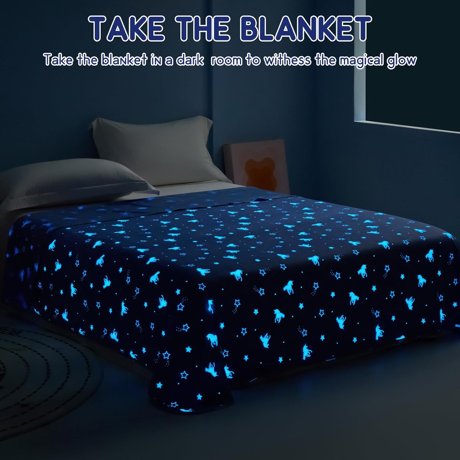 Elegear Kids Cooling Blanket, Glow in the Dark, Q-Max>0.5 Arc-Chill 3.0 Cool Fabric, 150X200CM image number 3