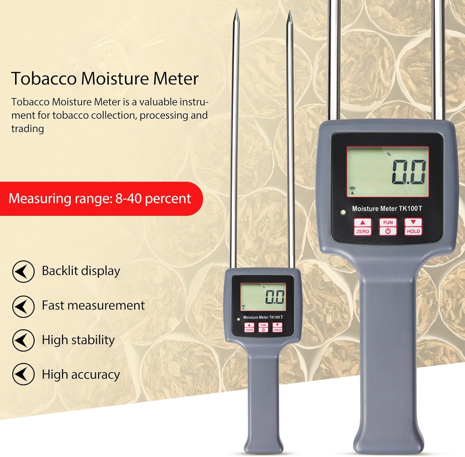 Yosoo Portable Meter, Handheld Meter, Meter, Professional Handheld Digital for Herbal Cereal, Straw with Forage Grass image number 6