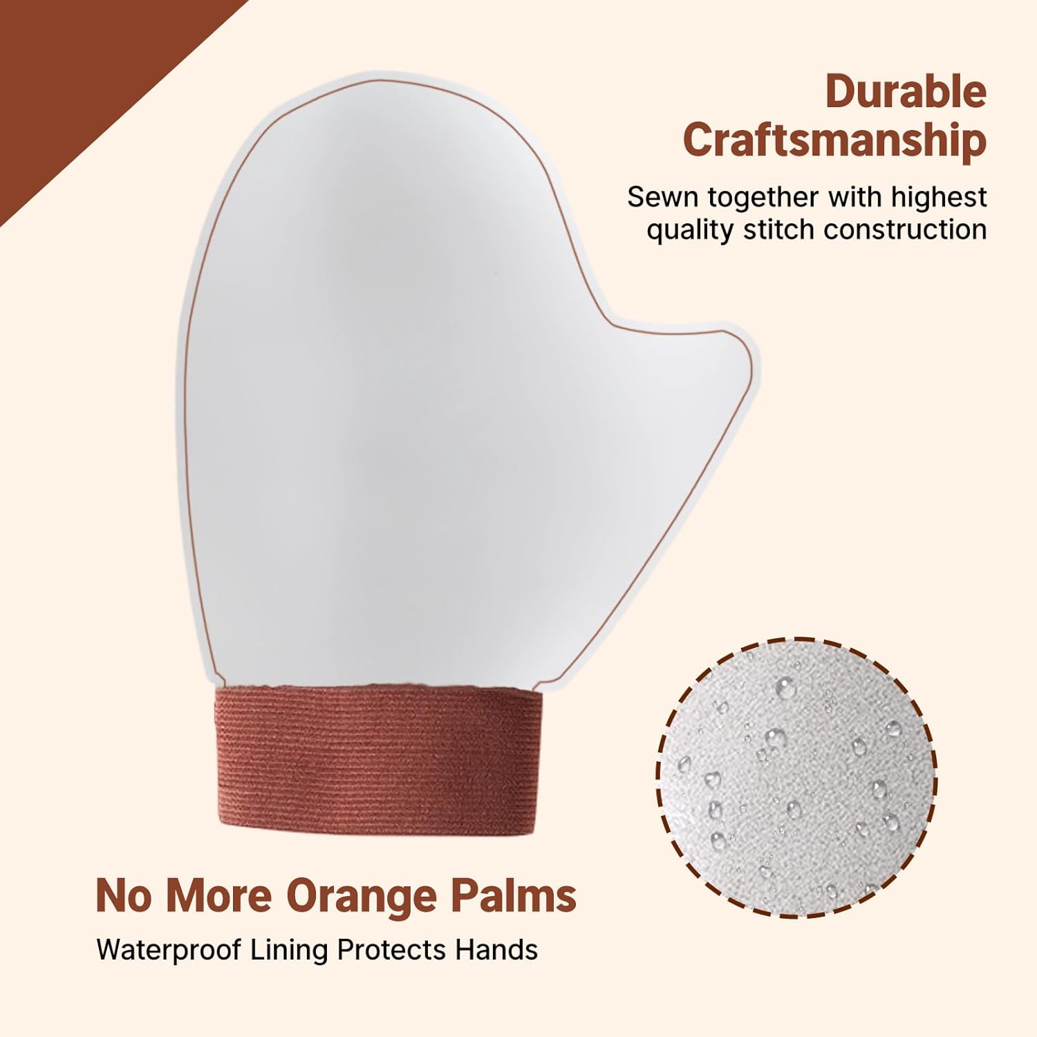 Tzylomirx 2 Pcs 2 in 1 Self Tanner Mitt Applicator Kit, Self Tanning Mitt Applicator Kit with Back Lotion Applicator, Streak-Free, Ultra Soft, Back Applicator Tanning Mitt for Back Application image number 1