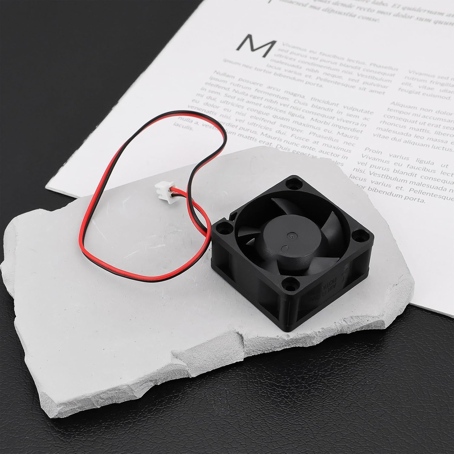 VGOL 2 Pcs DC 12V Brushless 2-Pin Fan 40X40X20Mm Cooling Fan Bearing Cooling Fan for Computers CPU Cooling 3D Printers and Lasers Black