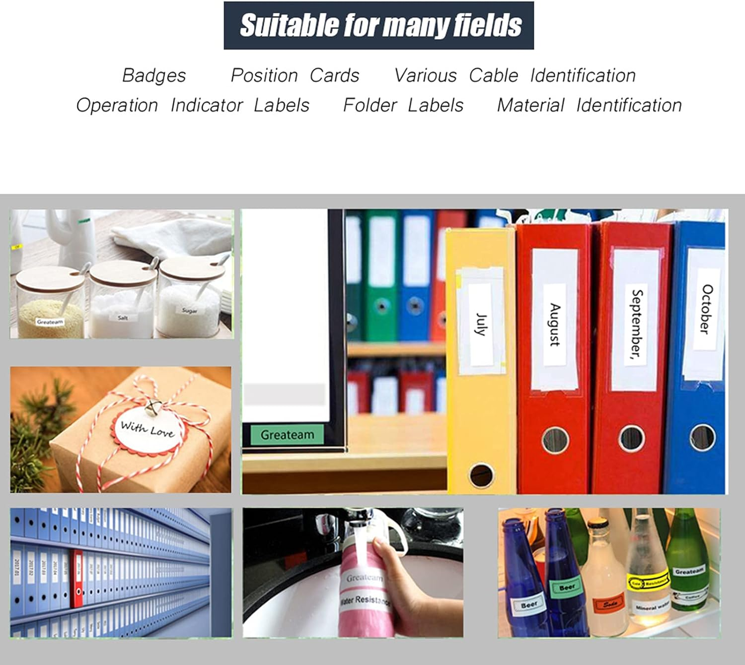 9Mm Label Tape Replacement for Tze-121 Tze-221 Tze-421 Tze-521 Tze-621 Tze-721, Black on White Cassette Tape, Label Maker Tape PT-E100 PT-D210 PT-E300 PT-D450 PT-P700 PT-18RZ PT