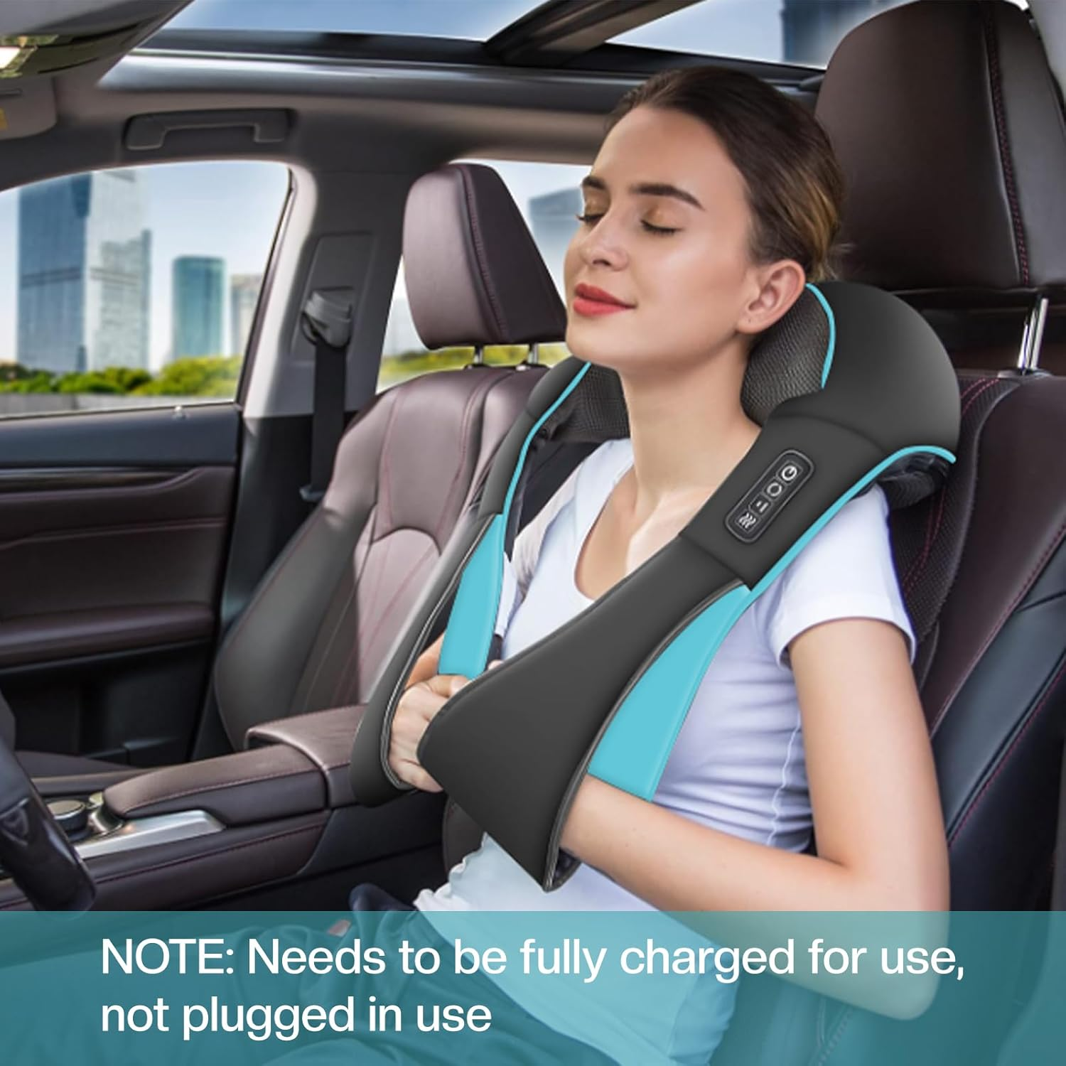 Airelax Shiatsu Neck and Back Massager with Heat - Deep Tissue Shoulder Massager, Electric Kneading Massage Pillow for Neck, Shoulder, Back Pain Relief, Home, Office & Car Use image number 1