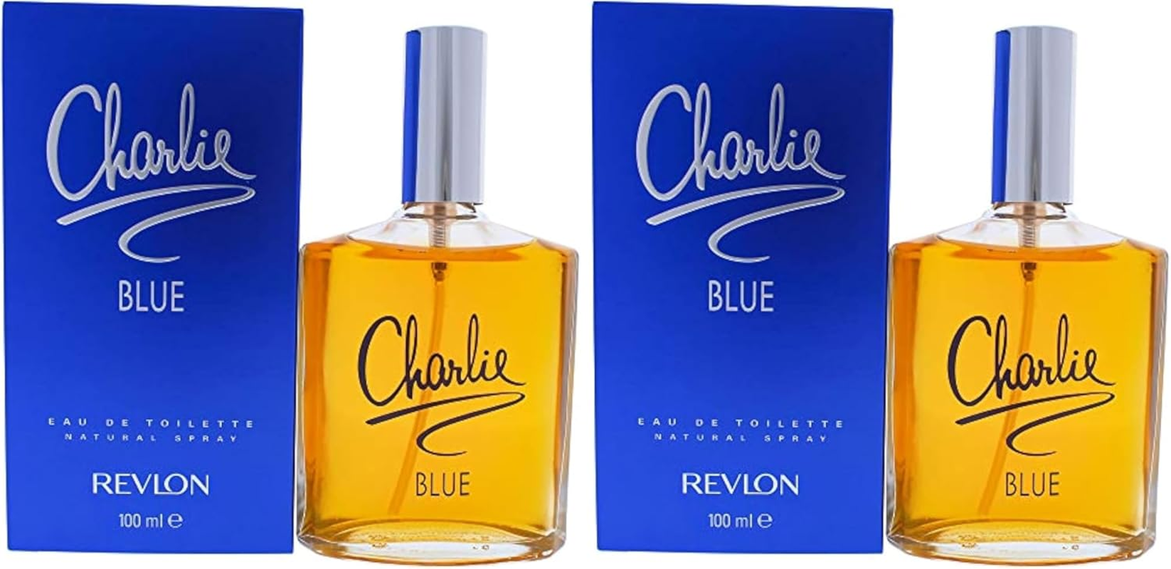 Revlon Charlie Blue Natural Eau De Toilette Spray 100 Ml (Pack of 2)