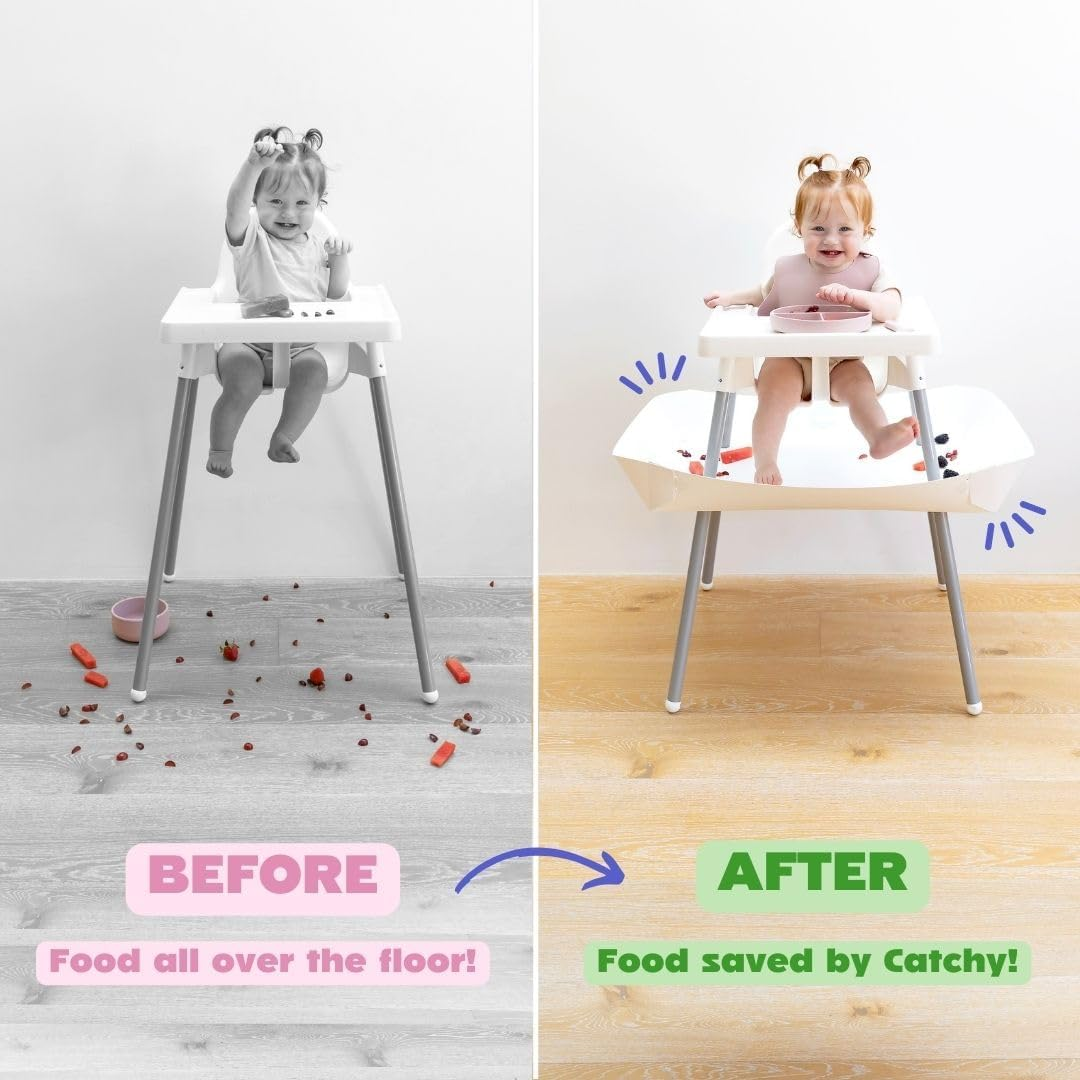 CATCHY - Food Catcher - Compatible with IKEA Antilop High Chair + 11 Other High Chairs - Highchair Sold Separately - Baby & Toddler Food & Mess Catcher - under High Chair Accessory image number 5
