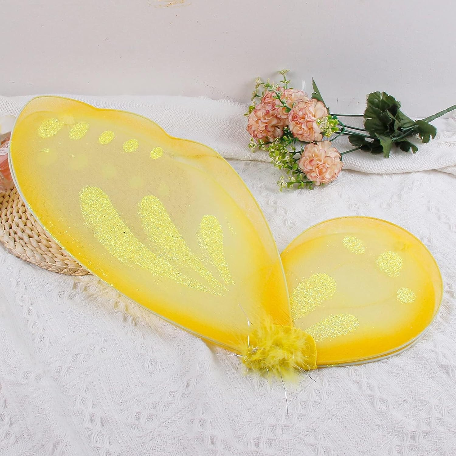 Fairy Wings Adult Butterfly Wings Halloween Costume for Birthday Party Princess Angel Girls - Adjustable Elastic Straps, Foldable Design, Lightweight and Durable image number 1