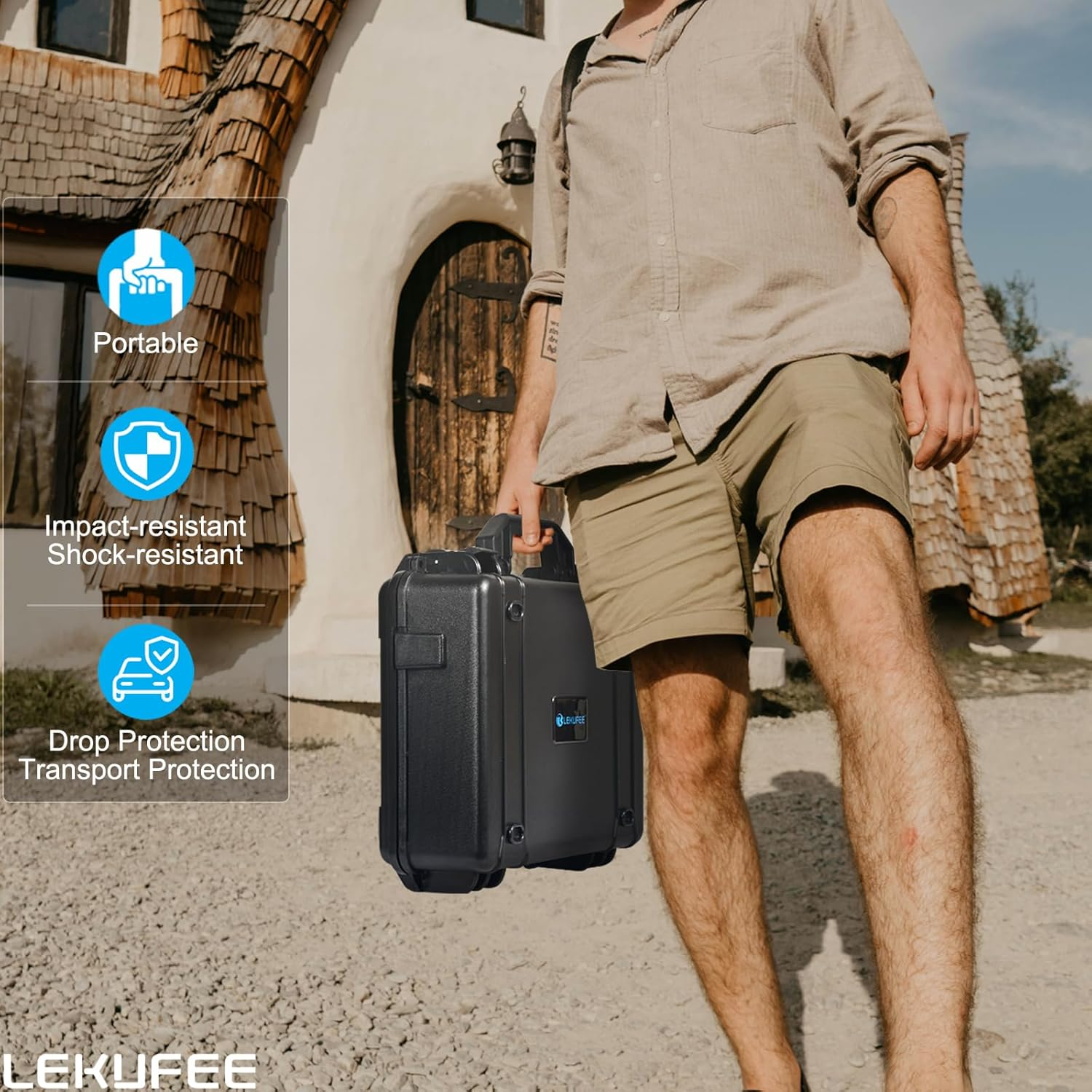 Lekufee Waterproof Hard Carrying Case Compatible with DJI Mini 4 Pro/Dji Mini 3 Pro/Dji Mini 3 Drone/Dji RC 2/DJI RC/DJI RC N2/N1 and More Accessories(Case Only) image number 6