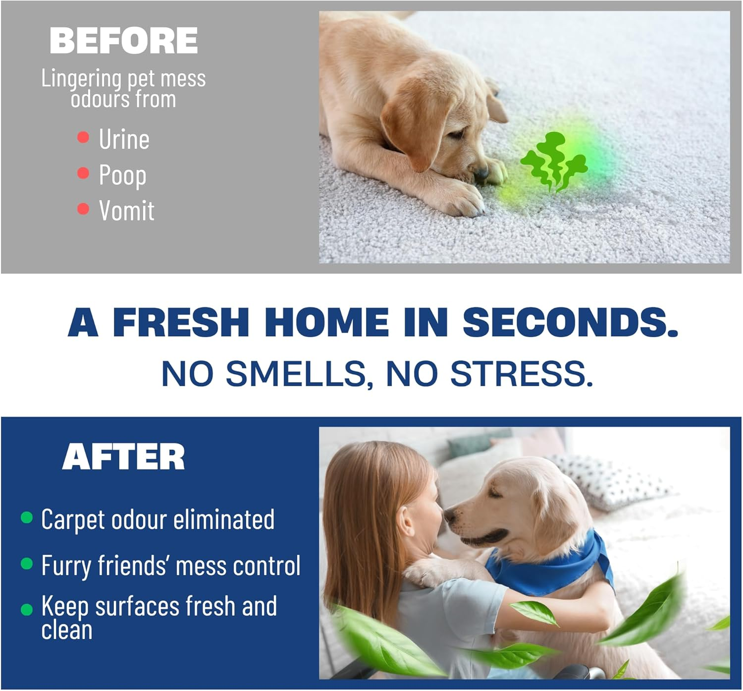 Vm3 Zero Odour Control Powder &ndash; 900G Pet & Carpet Odour Neutraliser, Fast & Easy Urine Cleaner, Absorbs Liquids, Eliminates Smells, Kills Germs, Pet & Home Safe &ndash; Australian Made image number 6