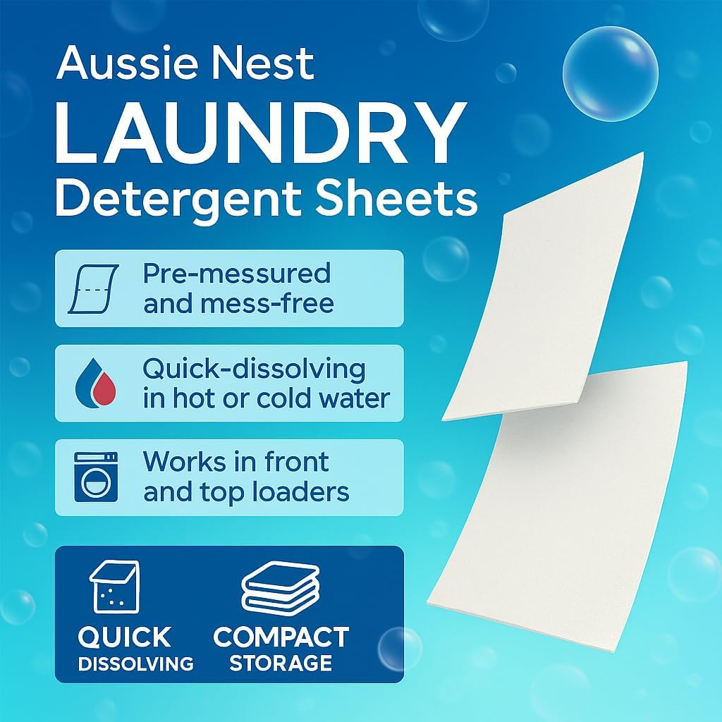 Plant-Based Laundry Detergent Sheets, 30 Count, Biodegradable Concentrated Travel-Friendly Laundry Detergent image number 4