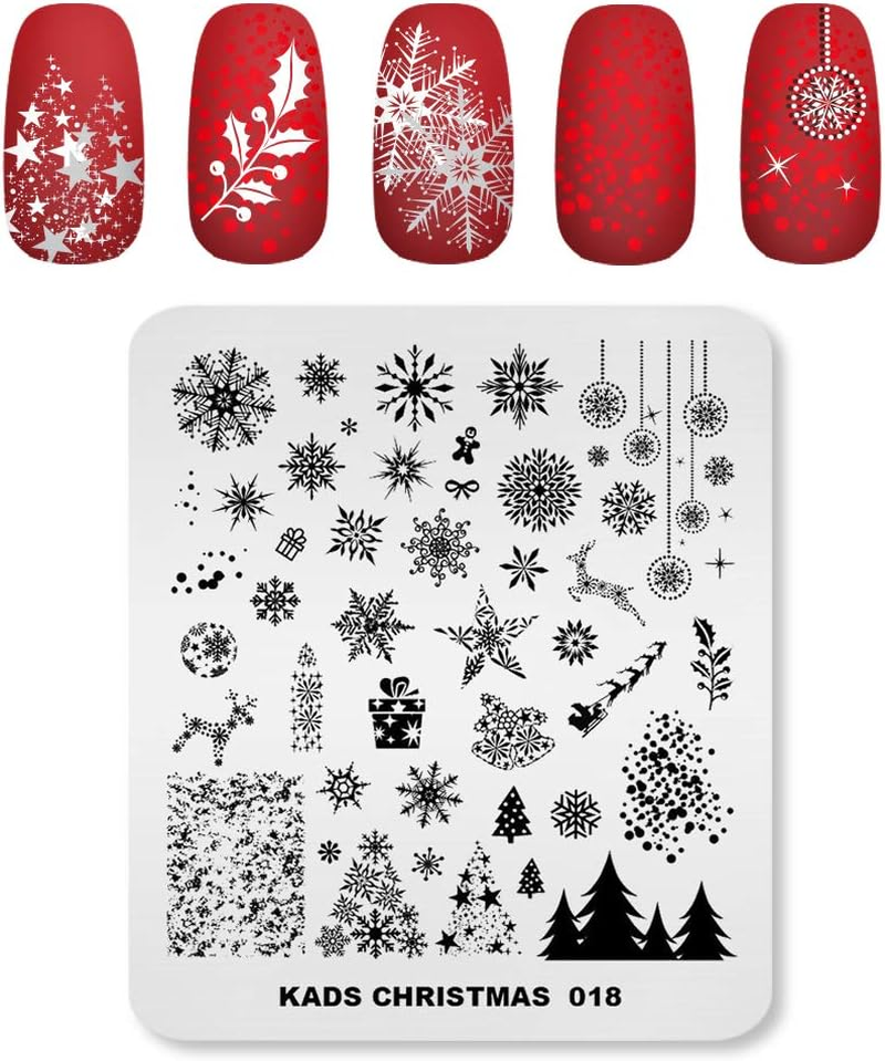 Alexnailart Professional Nail Stamping Plates Christmas Pattern Templates Manicure Stencils Nail Art Printing Tools image number 1