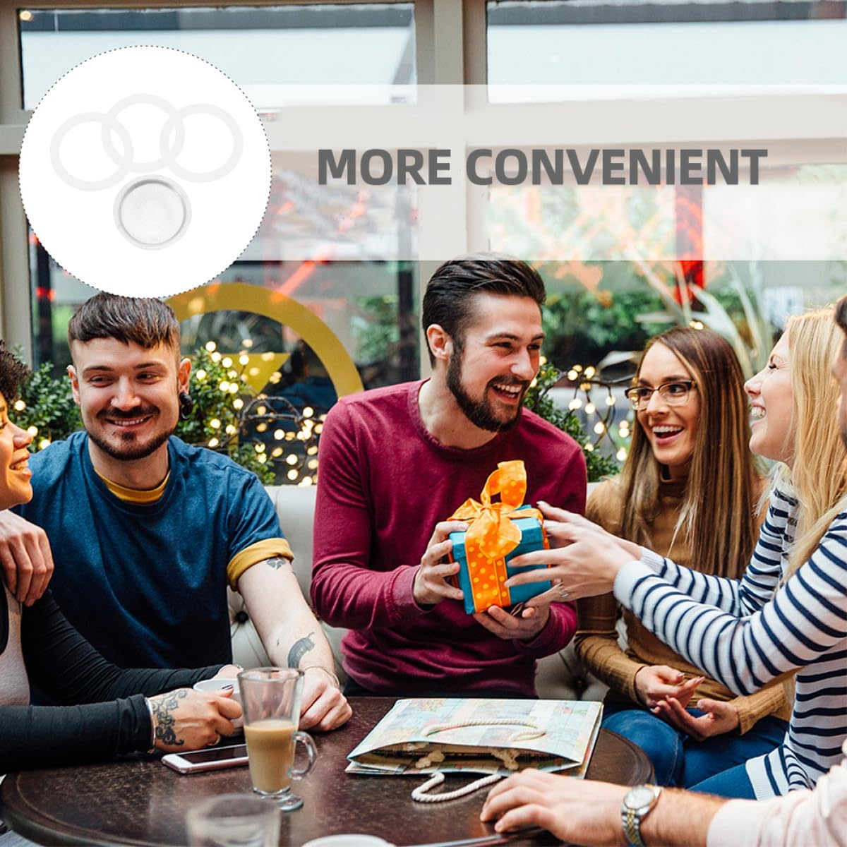 HOUDERCO Espresso Coffee Pot Accessories Set 3 Silicone Sealing Gaskets 1 Aluminum Filter for 150Ml Mocha Pot Replacement Parts Compatible Home Coffee Bar image number 3