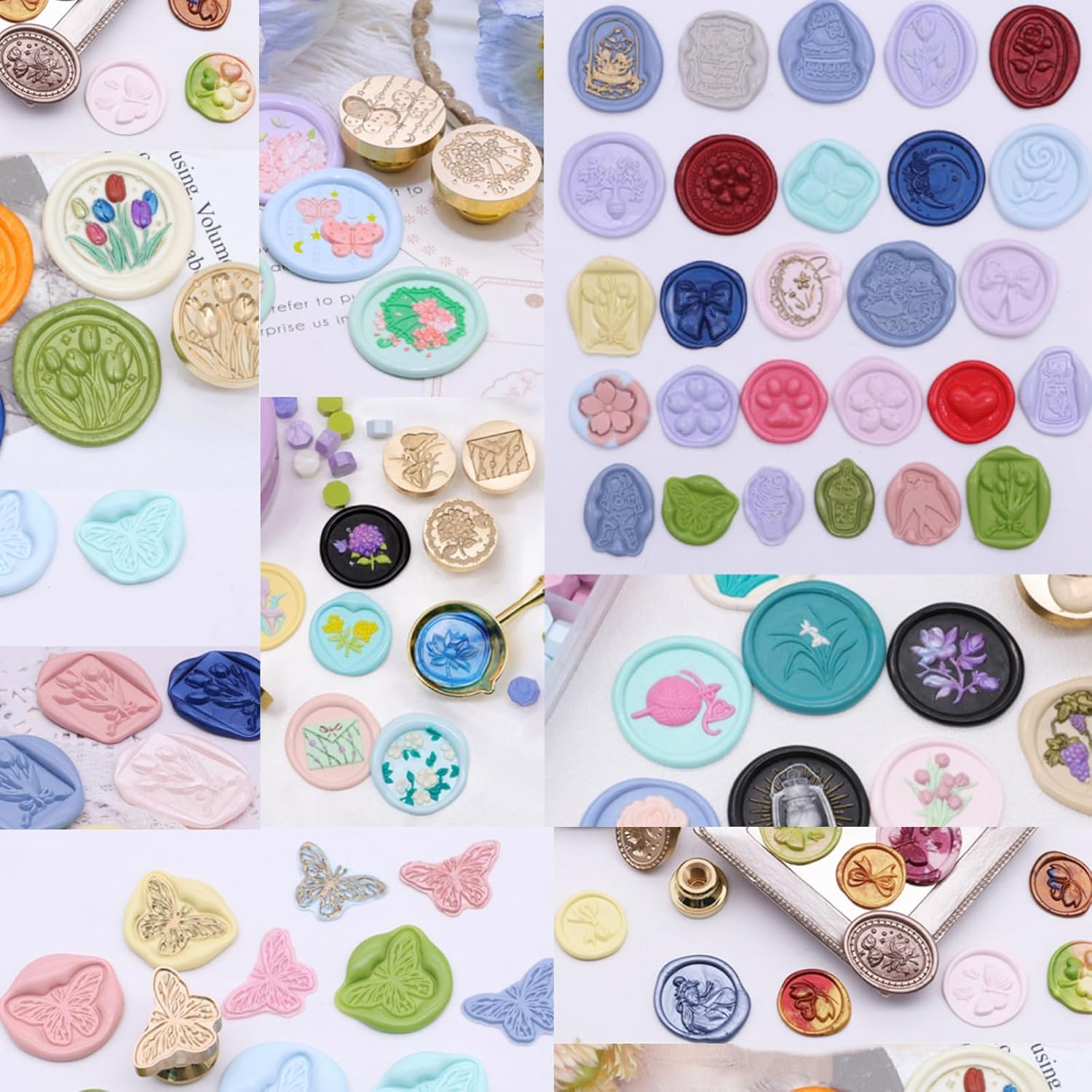 300Pcs Wax Seal Beads, Sealing Wax Beads,Octagon Wax Sealing Beads for Wax Seal Stamp, Cards, Wedding Invitations, Wine Packages, Gift Wrapping, Letter Sealing (Rose Gold) - Pearl White image number 5