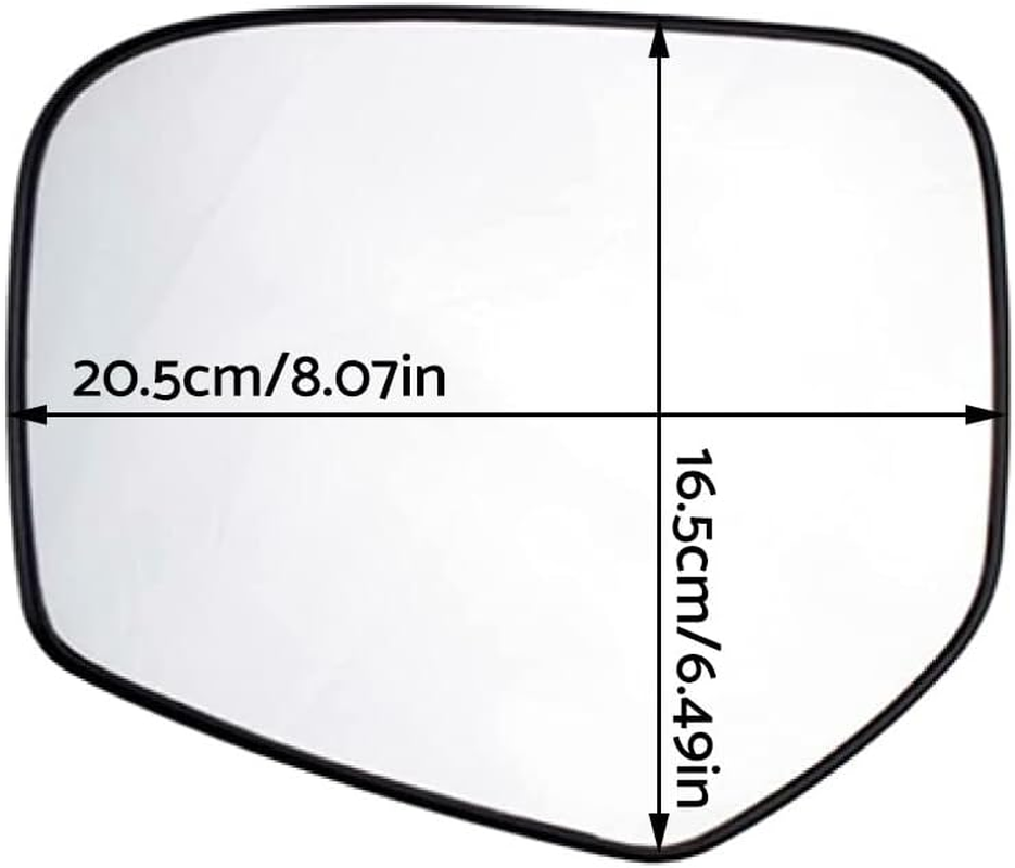 MAX COOL Car Rearview Left Side Mirror Glass with Backing Plate Exterior Mirrors Replacement Suitable for Mitsubishi Triton 2006-2015, without Heated image number 5