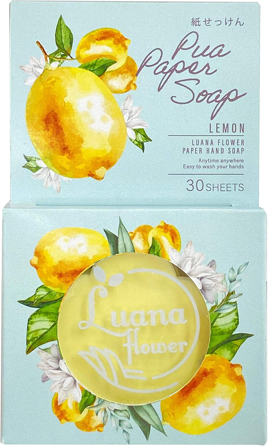 Q-FLA Paper Soap, Soap Flower, Puer Paper Soap, Lemon, Pack of 30, Yellow image number 3