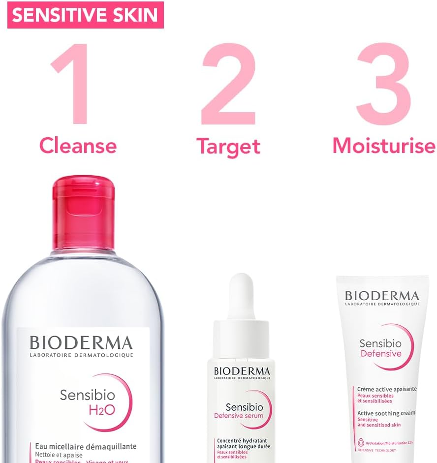 BIODERMA Sensibio H2O Micellar Water - Soothing Make up Remover Face Cleanser for Sensitive Skin, 500Ml image number 1