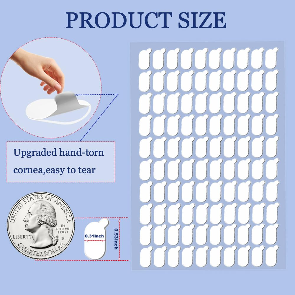 Upgrade Adhesive Dots Double Sided Removable,Clear Adhesive Putty,Waterproof Mounting No Trace Sticky Tacky for Museum Figures, Crafts, Balloons, Festival, Party, Decorations (100 Dots) image number 2