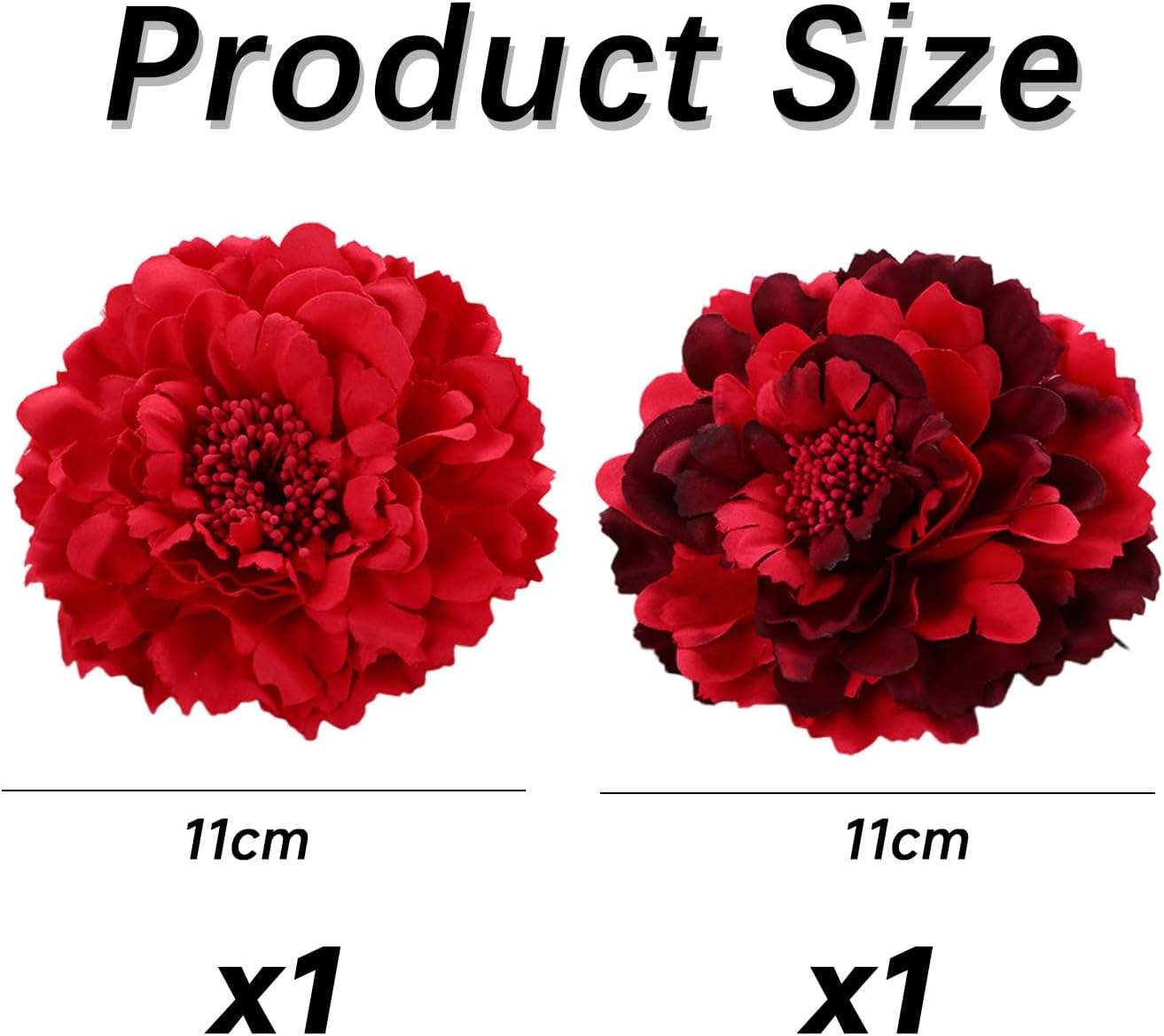 2 Pieces Simulated Flower Hair Pin, Eleer Hairpin, Decorative Hair Pin with Hairstyles, Suitable for Parties, Weddings, Travel. image number 2