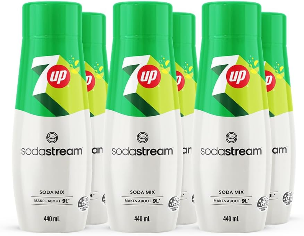 Sodastream - 7Up Soda Drink Mix | for Soda Makers; Turns 54 Litres of Fizzy Water into Delicious 7Up | Makes 216 Servings | 440Ml, Pack of 6 image number 5
