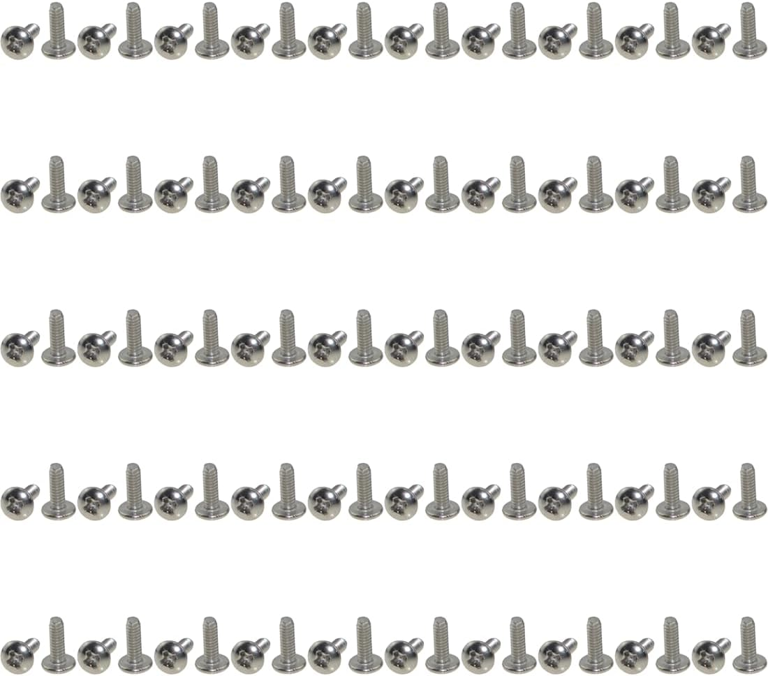 Xunliu 100Pcs 304 Stainless Steel Pan Head Phillips Machine Screws M2 5Mm image number 2