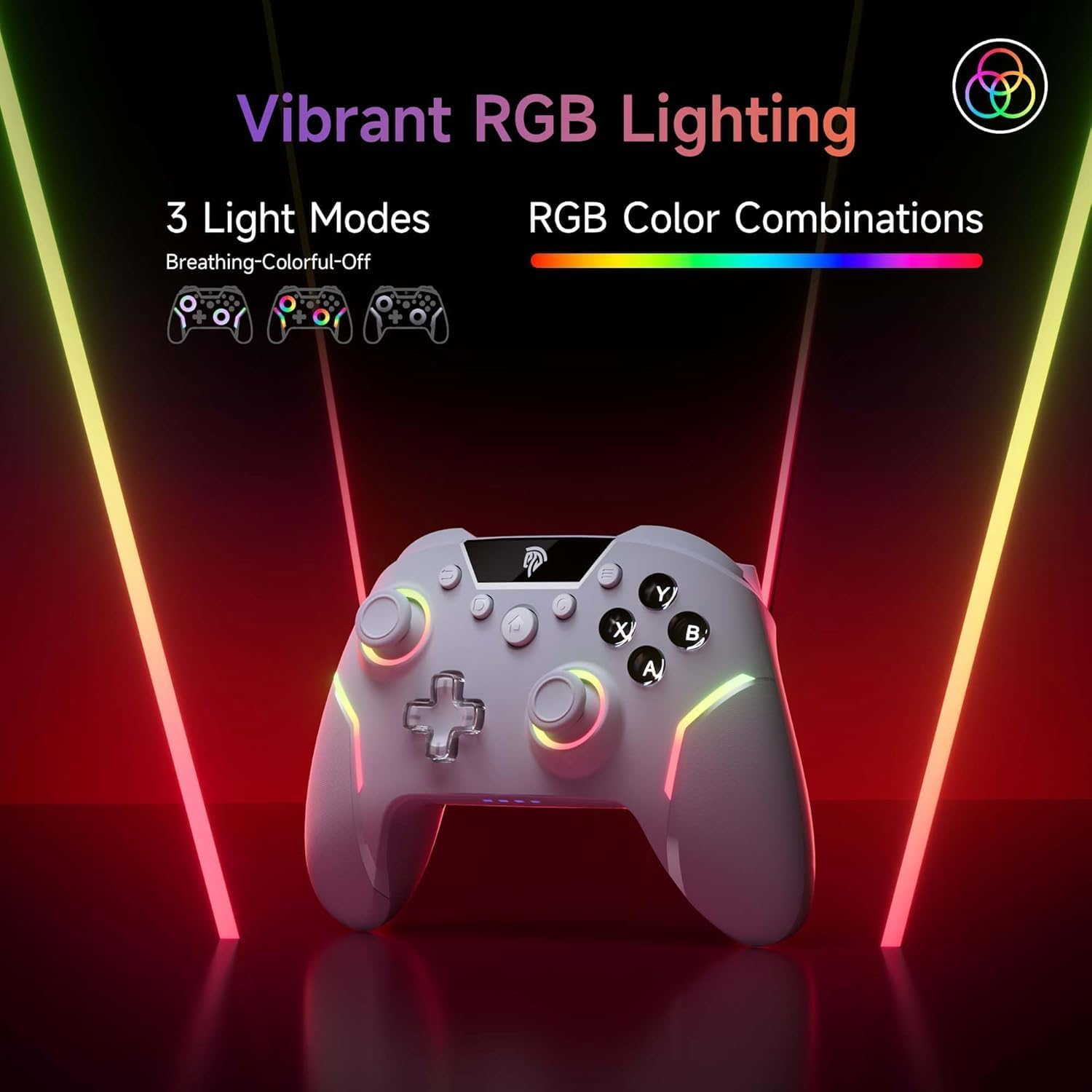 X20 Wireless Gaming Controller with RGB Backlit, 2-Stage Hall Effect Stick, 1000Hz Polling Rate, 6-Axis Gyro on Multi-Platform, Mech Buttons- Compatible with Pc/Switch/Steam/Android image number 6