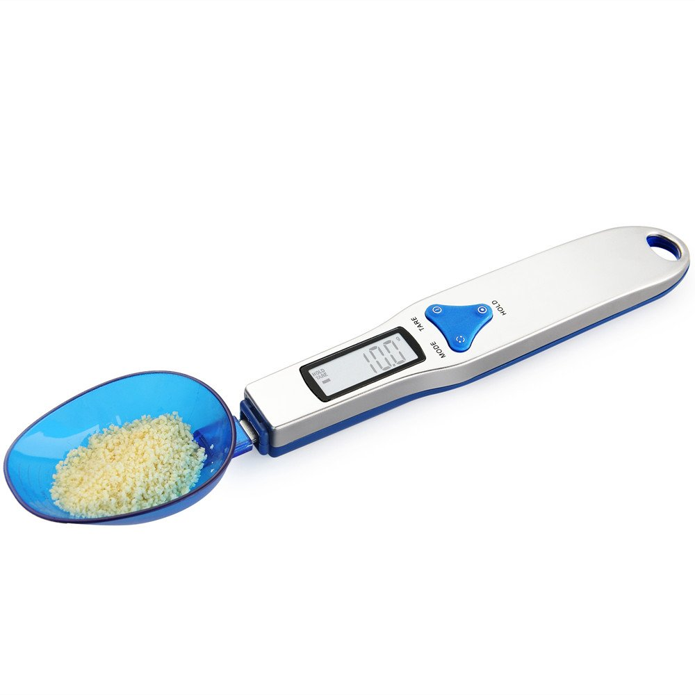 Spoon Scale - Digital Scale Spoon LCD Display Kitchen Spoon Scale 500G/0.1G Electronic Measuring Spoon Scales with 2 Detachable Weighing Spoons image number 2