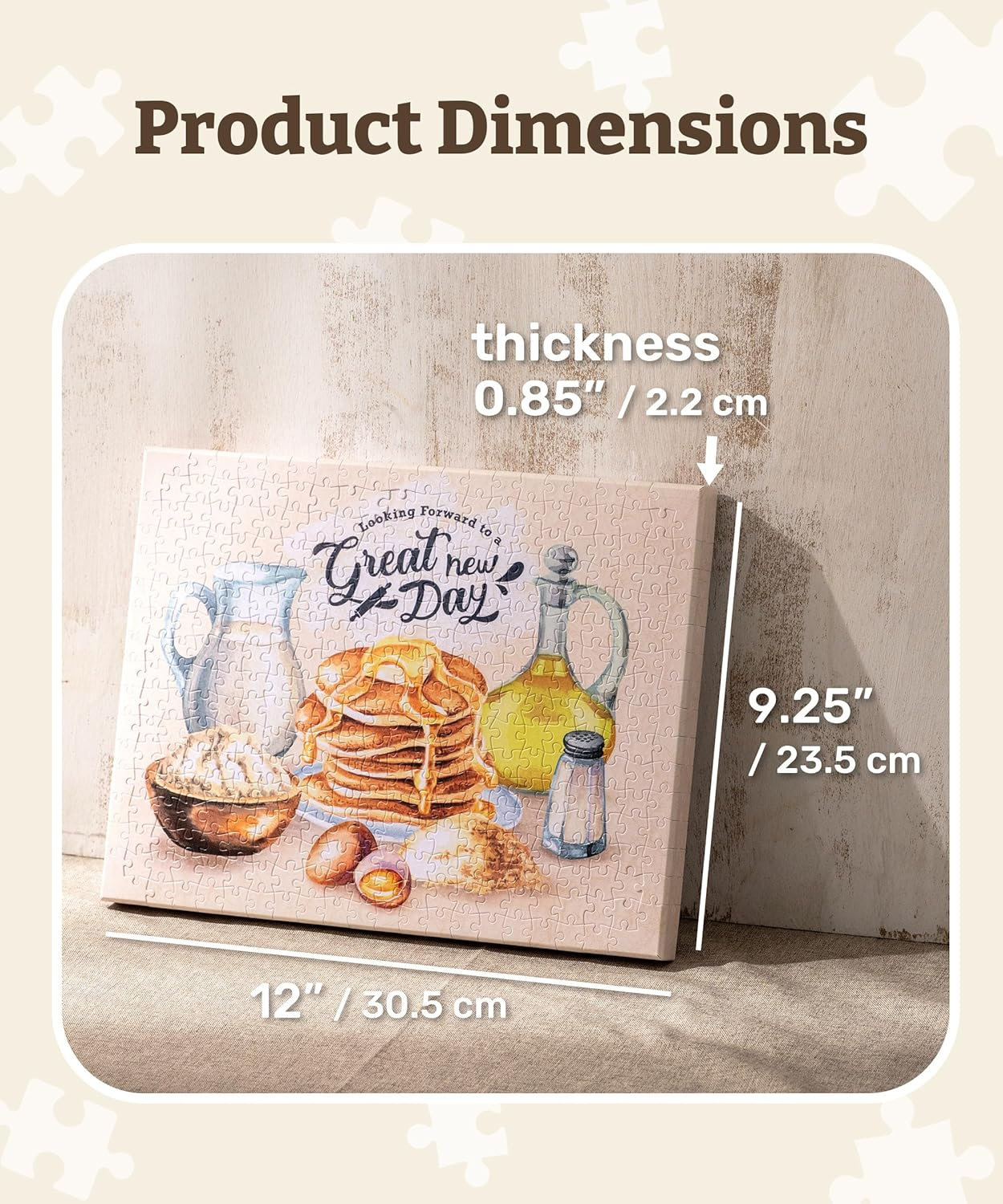 Piecerelax Canvas Wall Art Puzzles for Adults - Away from the City - Tranquil Summer Beach Unique Gift & Home D&eacute;cor with Plastic Jigsaw Puzzle Artwork for Living Room Bedroom [HN1316] - Lemon Soda image number 7