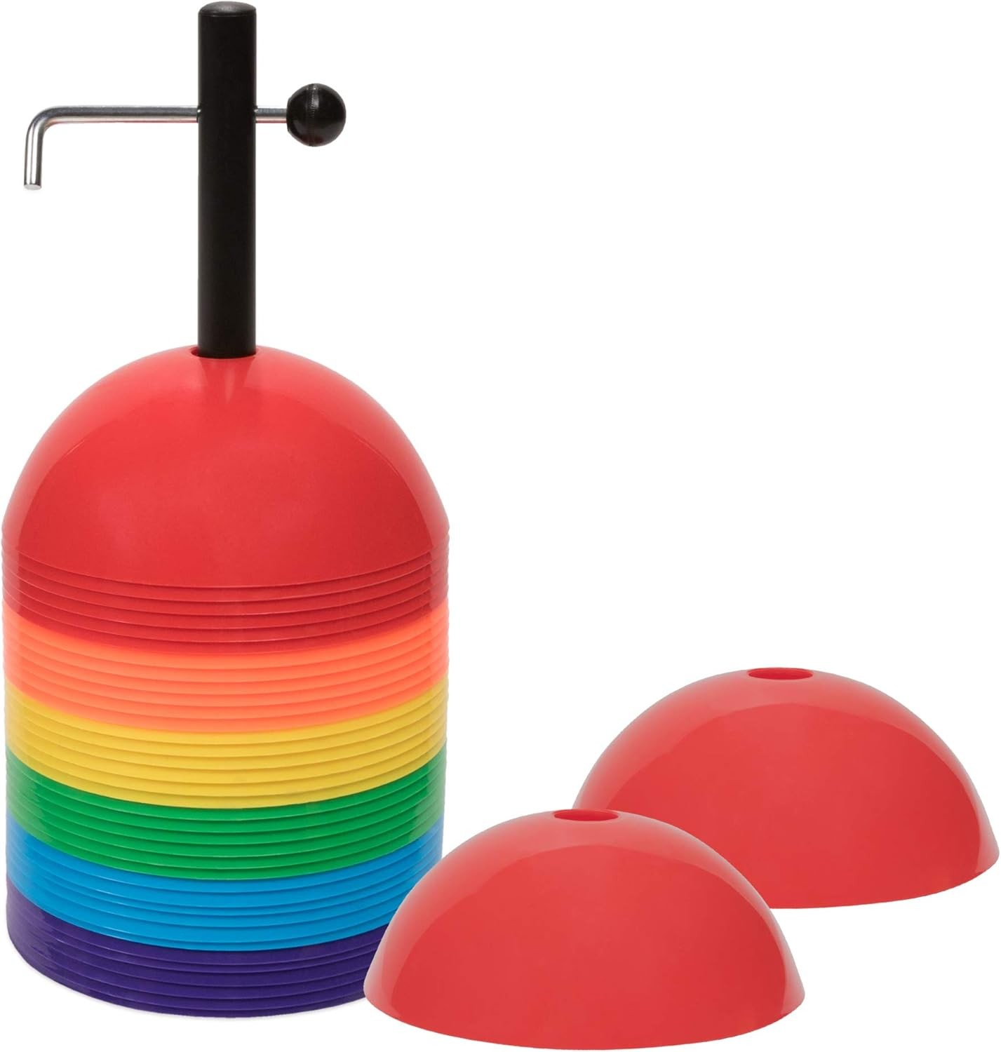 Champion Sports Mini 5" Diameter Flexible Neon Field Cone Sets - Multiple Colors