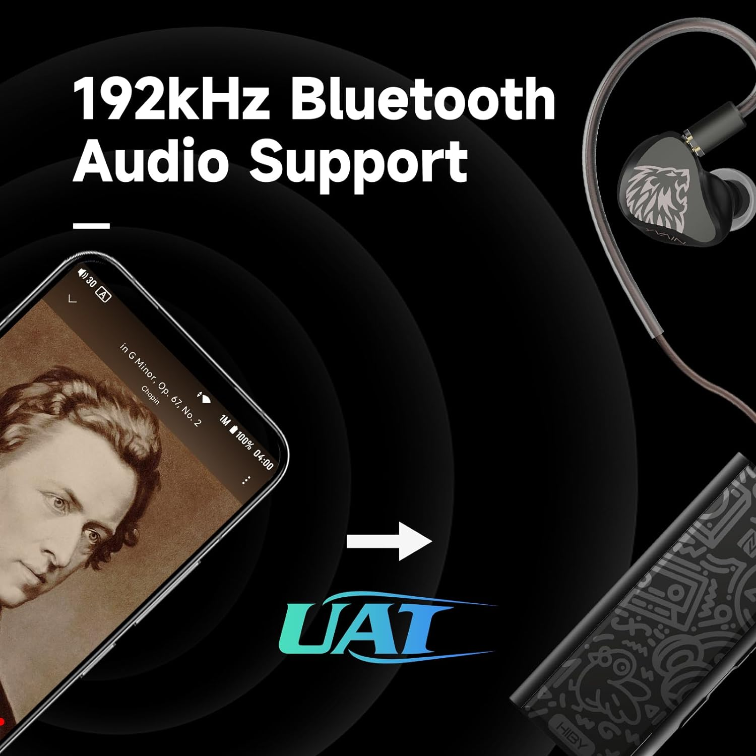 Hiby W3 II Headphone Amp Bluetooth 5.2 Receiver USB DAC for Car Audio/Smartphone/Pc/Laptop - Orange image number 2