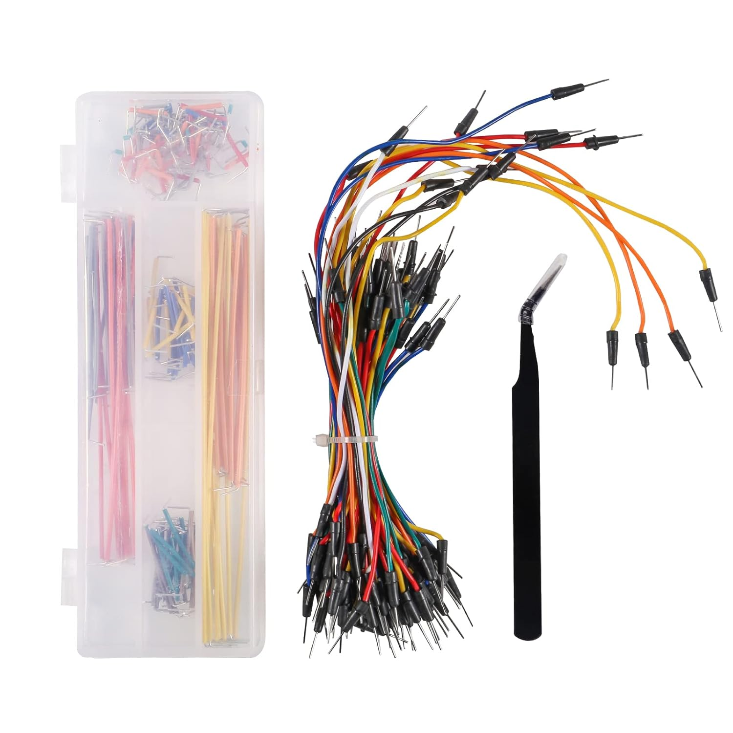 Breadboard Jumper Cable Kits, 4Pcs 400 & 830 Point Breadboards, 560Pcs 2-125 Mm U-Shape Jumperwires for Arduino image number 4