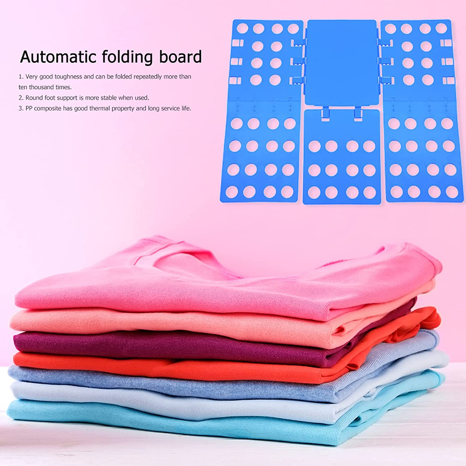 2 PCS Clothes Folding Board for Kid and Adult,T Shirt Folder Laundry Organizer Easy and Fast for Home Organization (B) image number 1