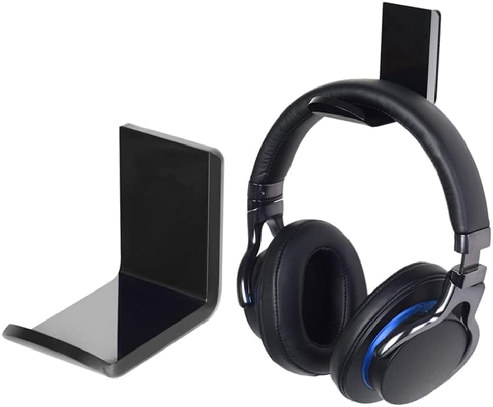 THJOPOKEEL 2Pcs Headset Holder Headphone Stand, Earphone Clamp Sticky Headset Hanger - Adhesive Headphone Holder Hook Mount, Headset Stand Holder Clip under Desk Headphone Holder image number 6