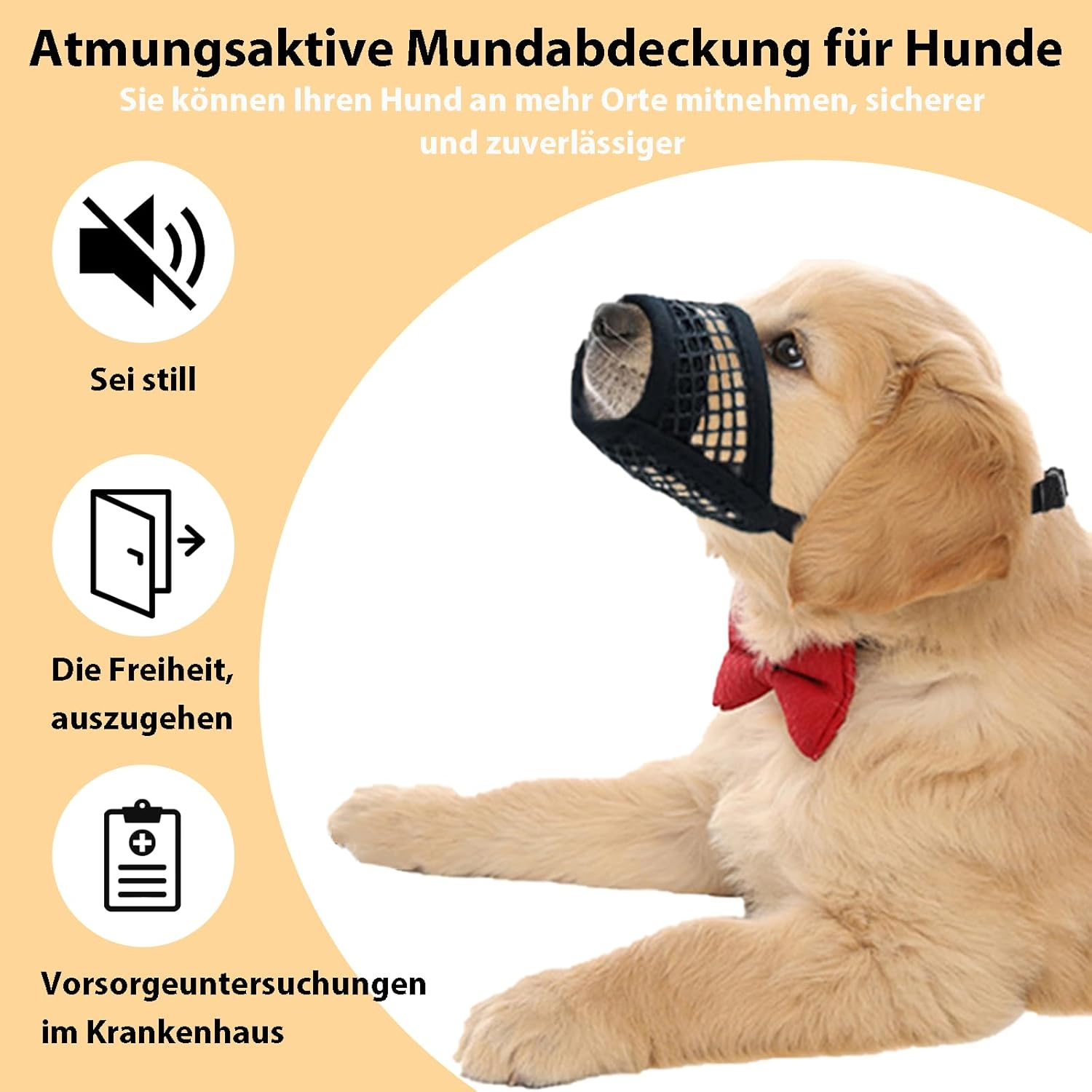 Oiieco Muzzle for Dogs, Dog Muzzle, Adjustable Loop, Breathable, Safe, Soft Muzzle Prevents Biting, Prevents Biting, Chewing and Barking, for Small, Medium Dogs, Black, XS