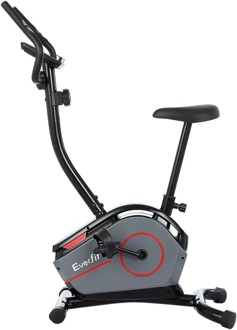 Everfit Exercise Bike, Magnetic Spin Bikes Trainer Stationary Flywheel Home Gym Fitness Cardio Indoor Cycling, with Wireless Pulse Receiver and Digital Monitor Display Grey image number 4
