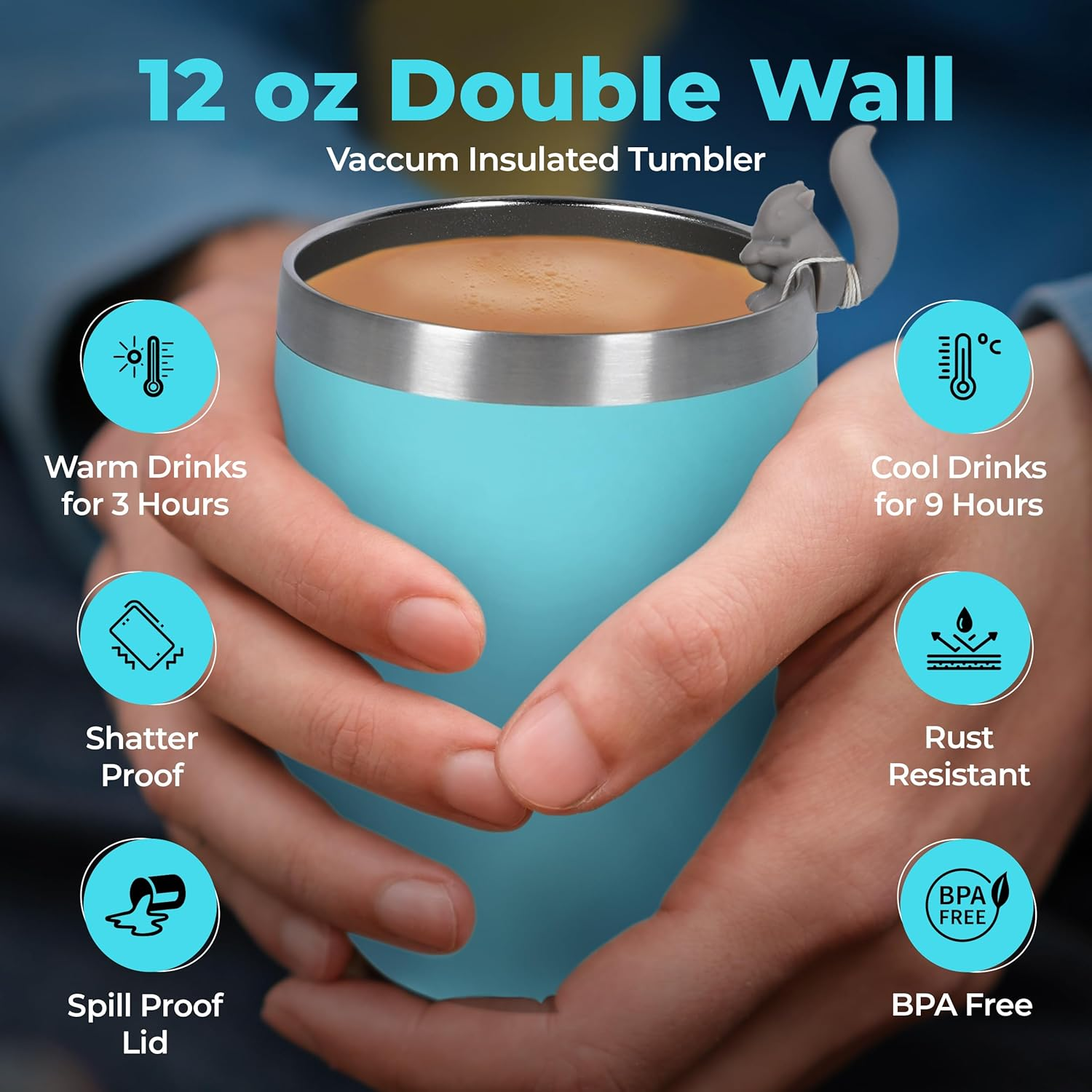 Tea Gifts for Women &ndash; Sampler Gift Basket with 15 Unique Blends, Honey Sticks, Stainless Tumbler & Gift-Ready Box (Teal) image number 6