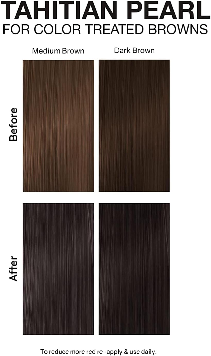 Celeb Luxury Gem Lites Duo Color Depositing Colorwash Shampoo & Conditioner Set + Bondfix Bond Rebuilder, Semi Permanent Hair Color, Vegan Hair Dye, Brown Tahitian Pearl image number 5