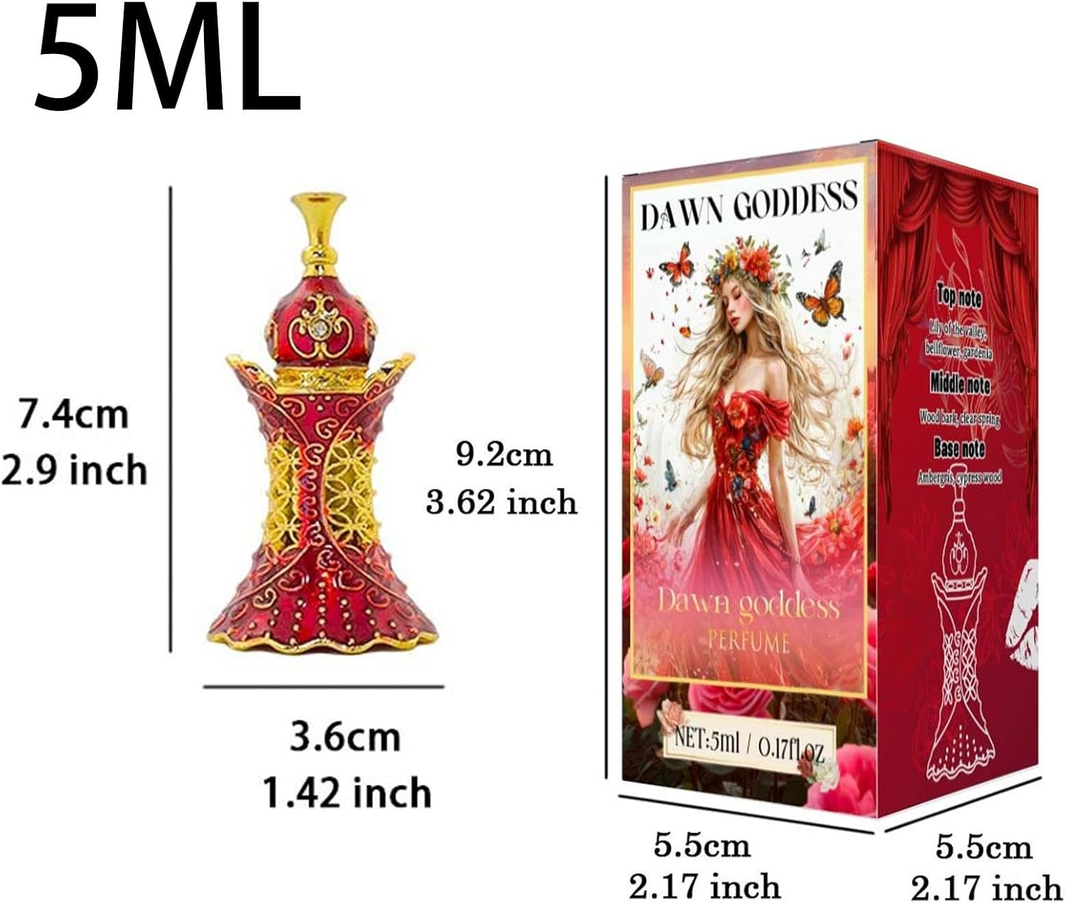 Women'S Perfume Gift Sets, Elegant Scent Perfume, Lasting Fragrance Perfume Oil, Portable Women'S Perfume Oil for Girlfriend, Wife, Friend, Sister, and Daughter, Exotic and Elegant Scent 5Ml Middle Ea image number 4