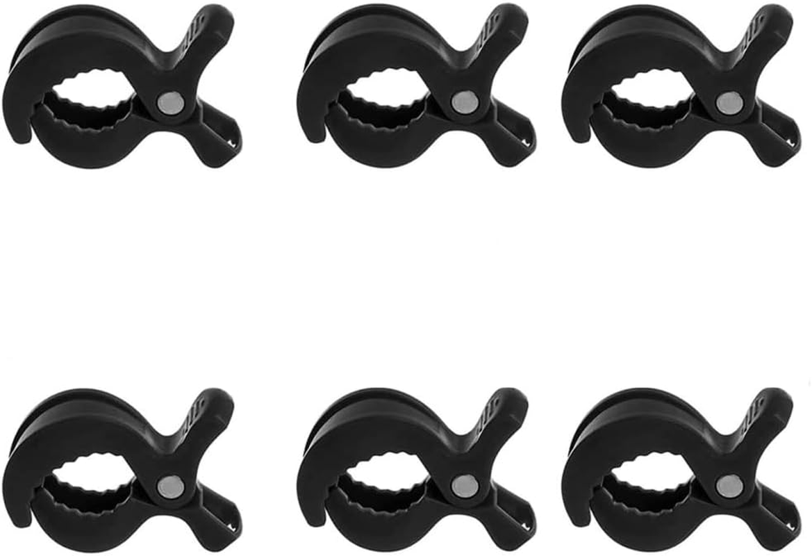 Changyeah Stroller Pegs Clips,6 PCS Universal Buggy Pram Pegs to Hooks Muslin and Toys Sun Shade to Canopy for Blanket Clamp, Stroller Pegs to Hook Muslin Sun Shade to Canopy(Black) image number 1