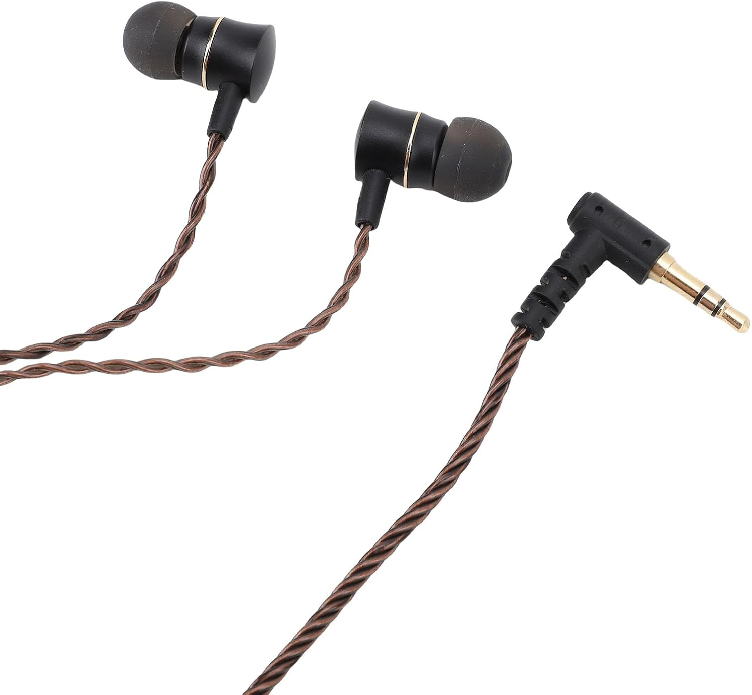 Wisoqu Wired IEM Earbuds, 3.5Mm Gold Plated Hifi In-Ear Headphones, for Music, Calls, and Daily Use